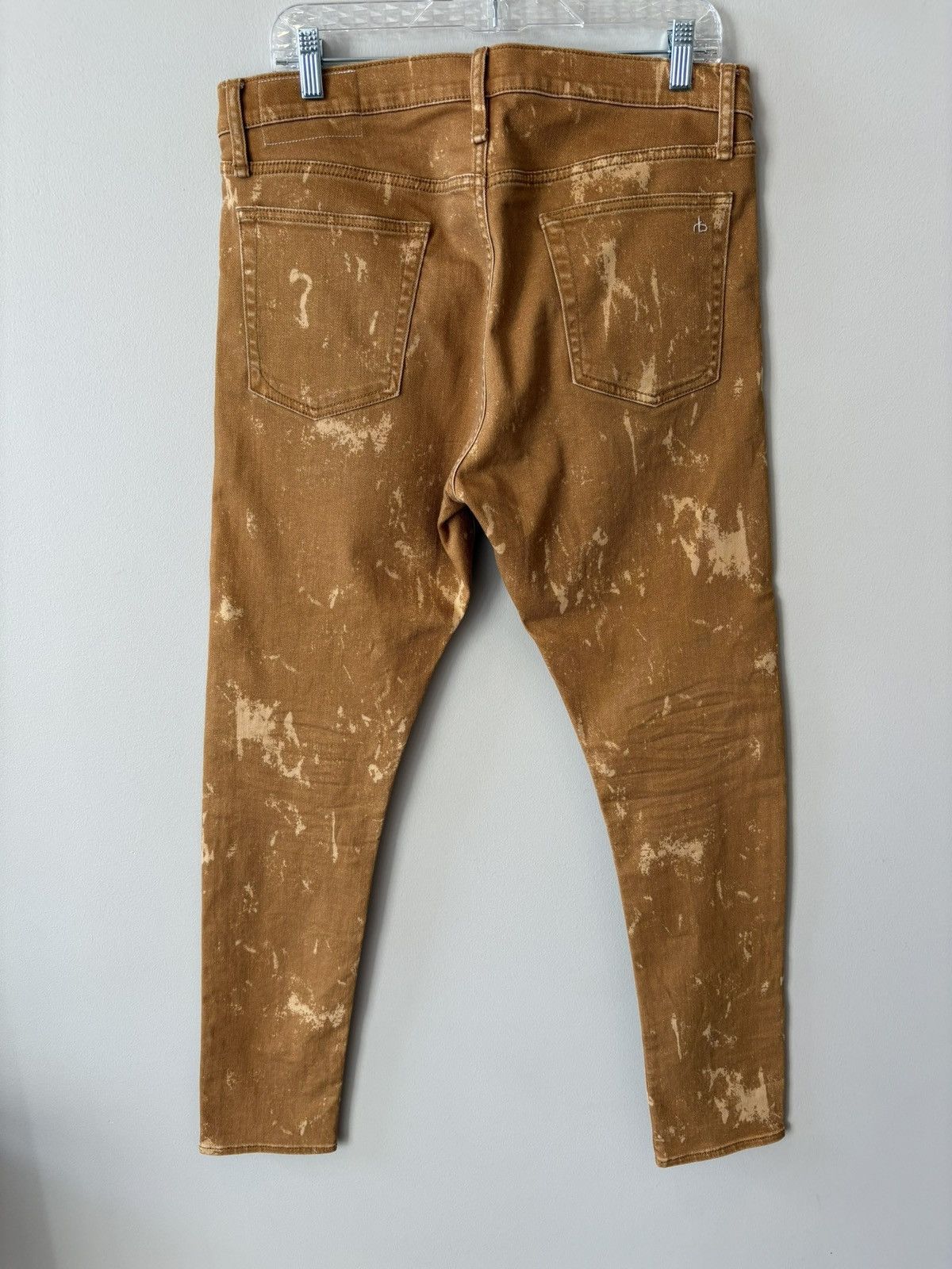 Rag & Bone Rag & Bone Golden Brown Distressed Fit 1 Skinny Jeans Size US 33 - 3 Thumbnail