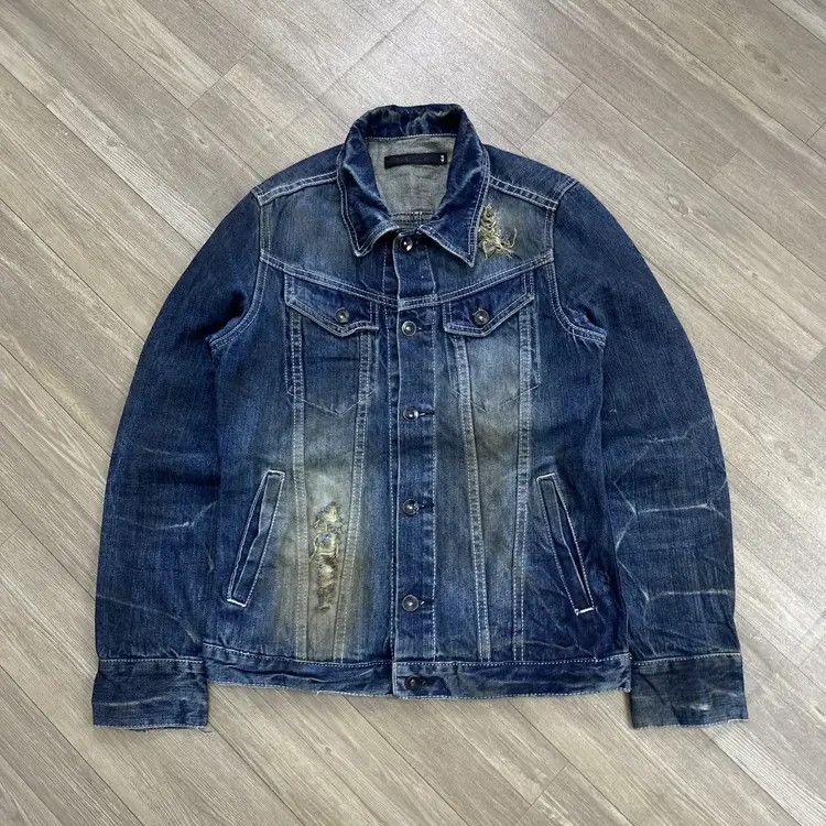 Beauty Beast Fuga Distressed Ifsixwasnine Denim Jacket Size US S / EU 44-46 / 1 - 1 Thumbnail