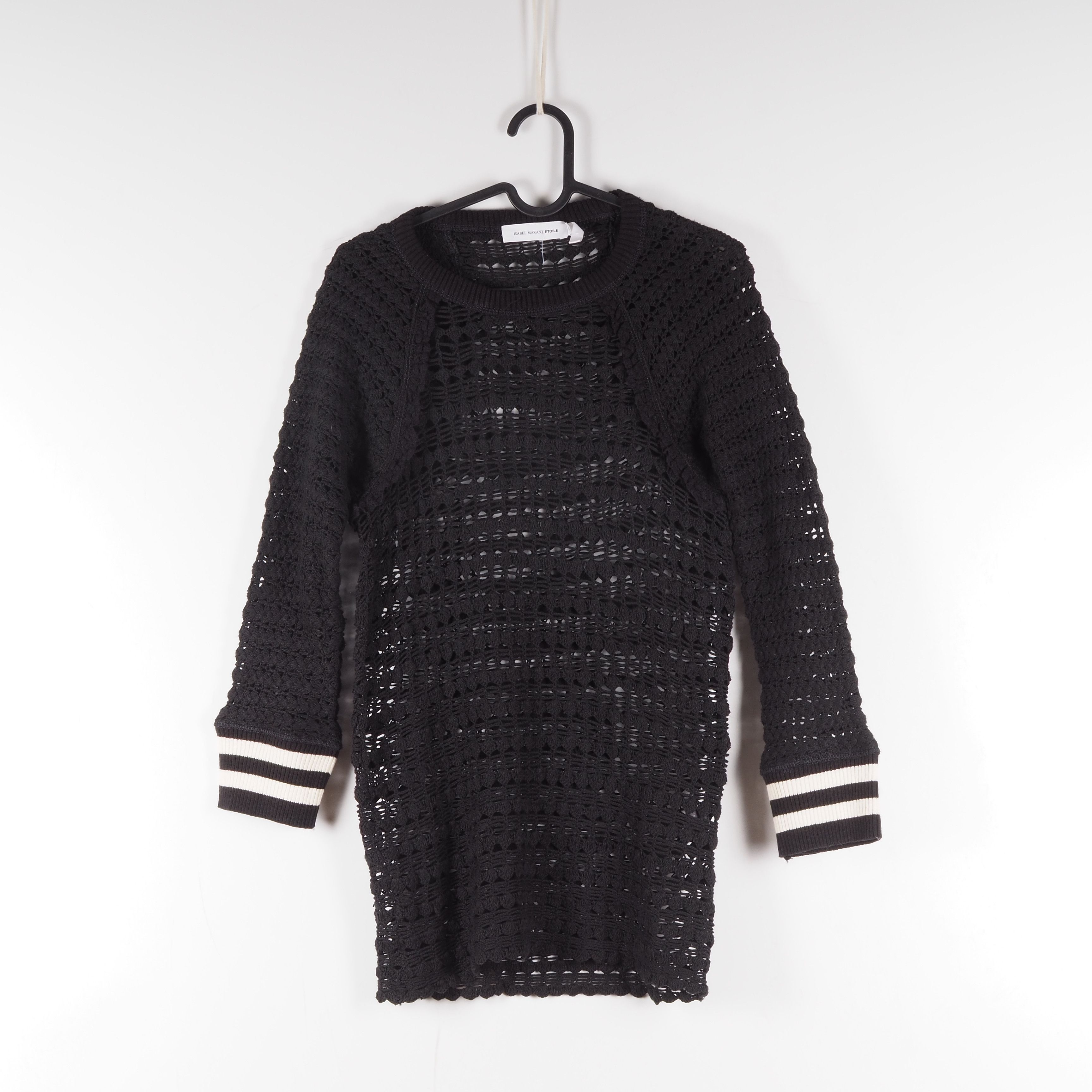 Isabel Marant × Isabel Marant Etoile Isabel Marant Etoile Black Open Knit Sheer Sweater Top Tunic Size S / US 4 / IT 40 - 4 Thumbnail