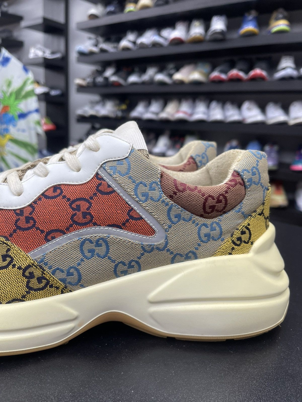 Gucci Size 11.5US/11G - Gucci GG Rhyton Sneakers Multicolor Canvas Size US 11 / EU 44 - 5 Thumbnail