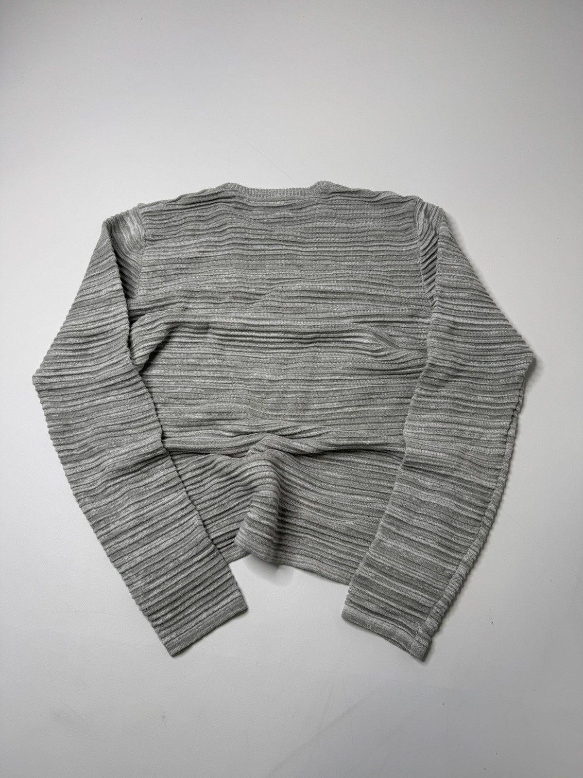 Vintage Vintage avant garde gray ribbed sweater knit swag if6was9 Size US S / EU 44-46 / 1 - 7 Thumbnail