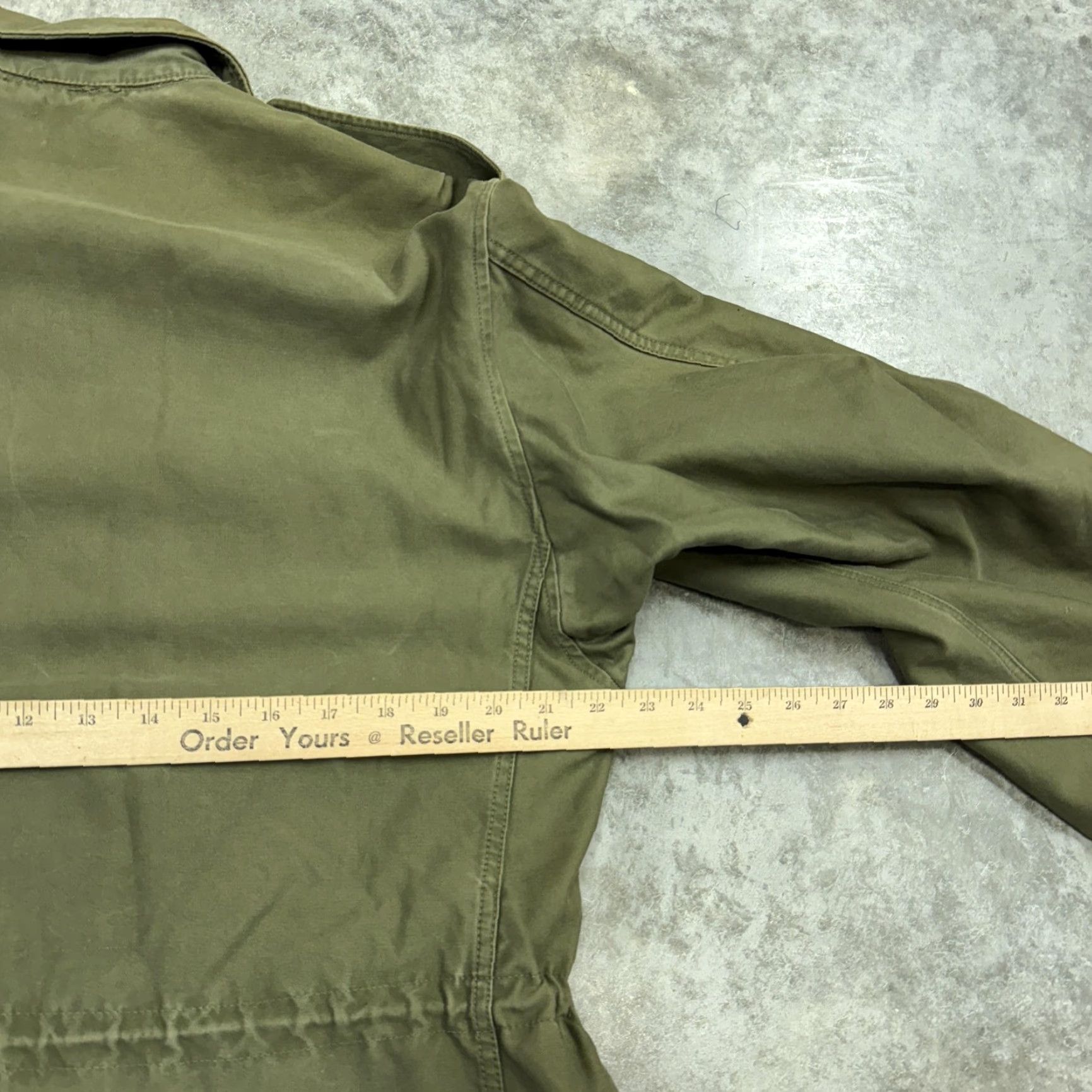 Vintage VINTAGE M-51 Jacket Mens Medium Military Jacket Green Cotton Canvas Pocket Coat 50s Fall Spring Zip Button Army Mens Size US L / EU 52-54 / 3 - 4 Thumbnail