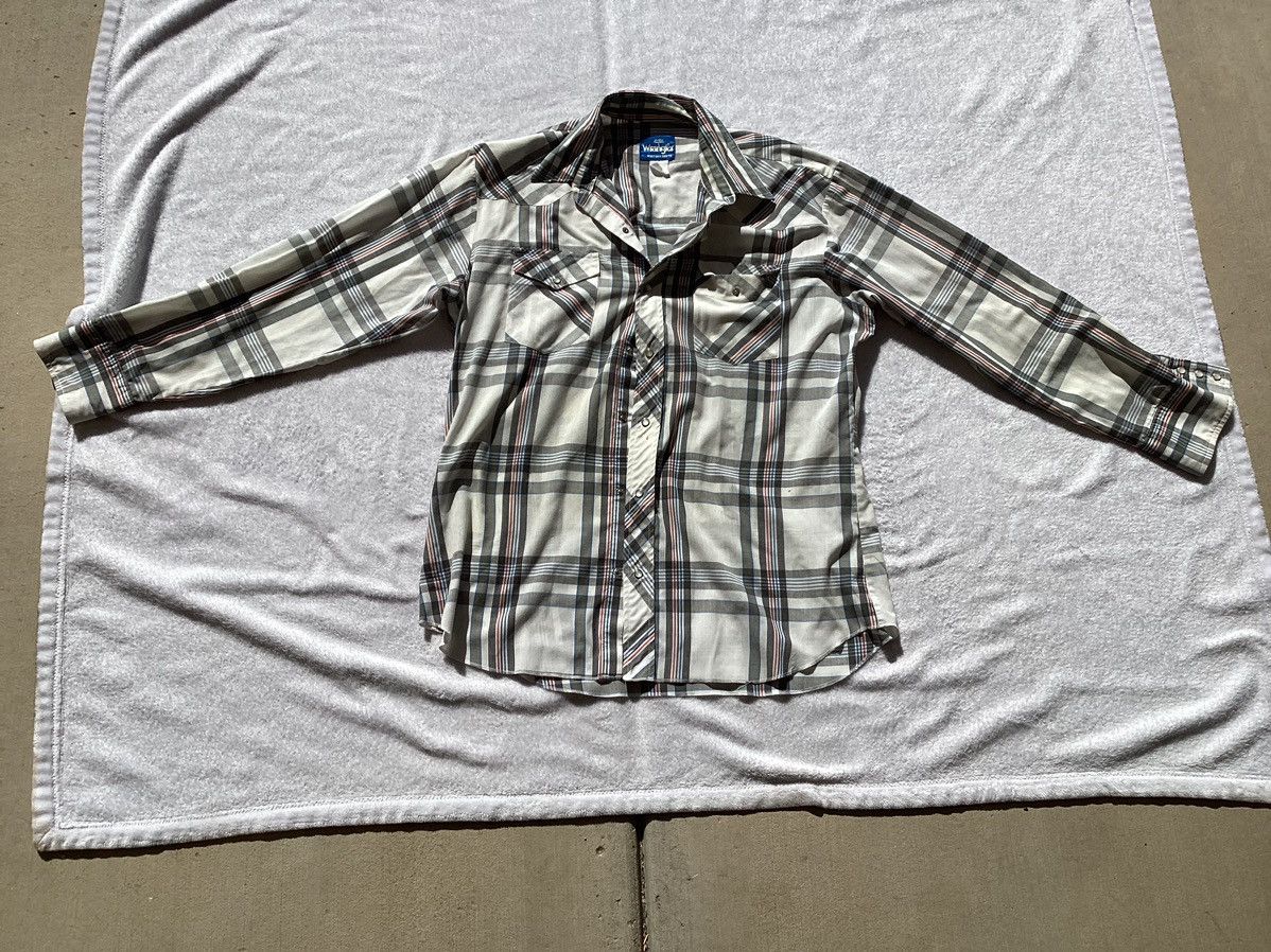 Vintage × Wrangler Vintage 90s wrangler western shirts plaid button up Size US L / EU 52-54 / 3 - 5 Thumbnail