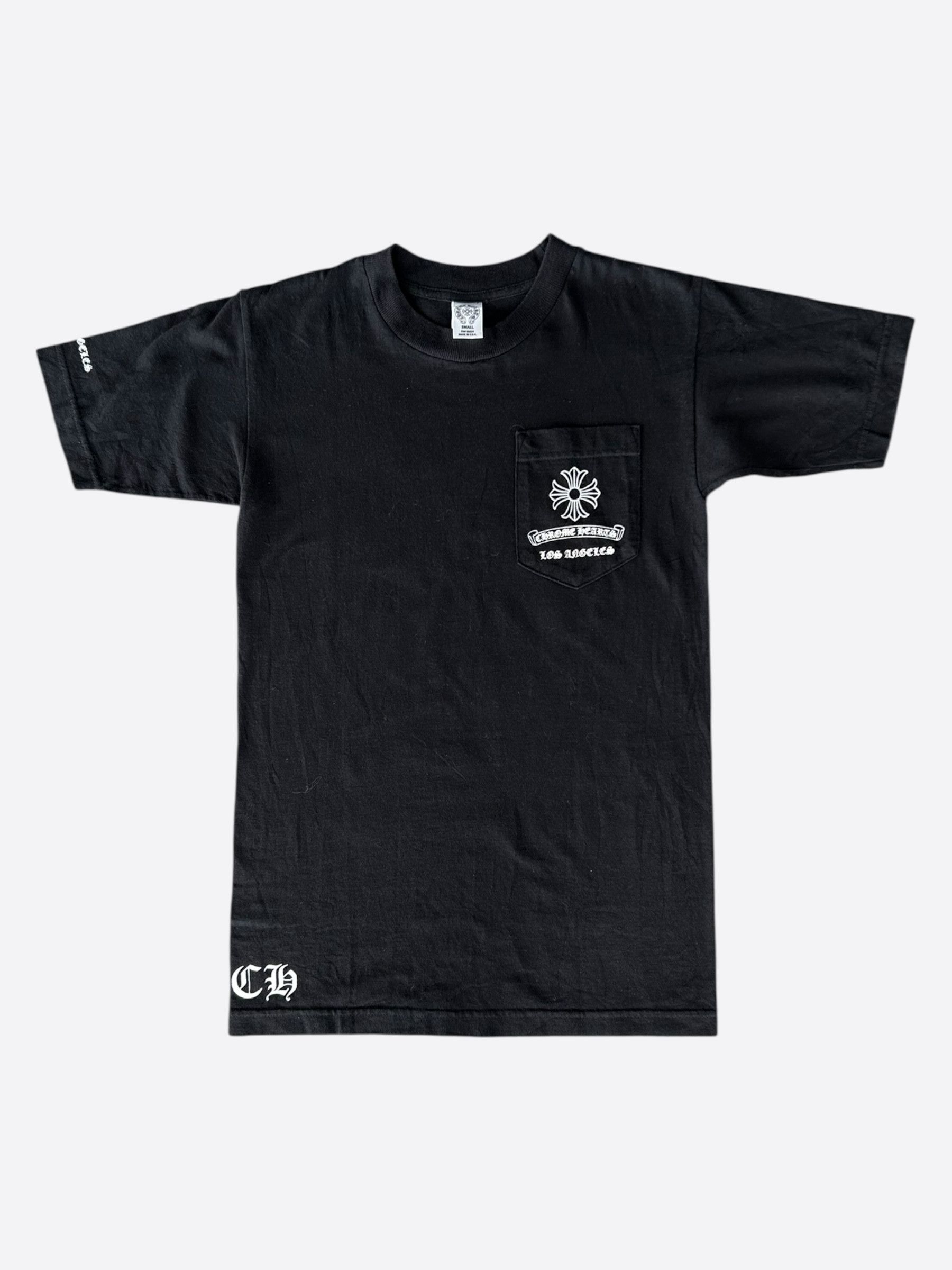 Chrome Hearts Chrome Hearts Black & White Los Angeles Cross Logo T