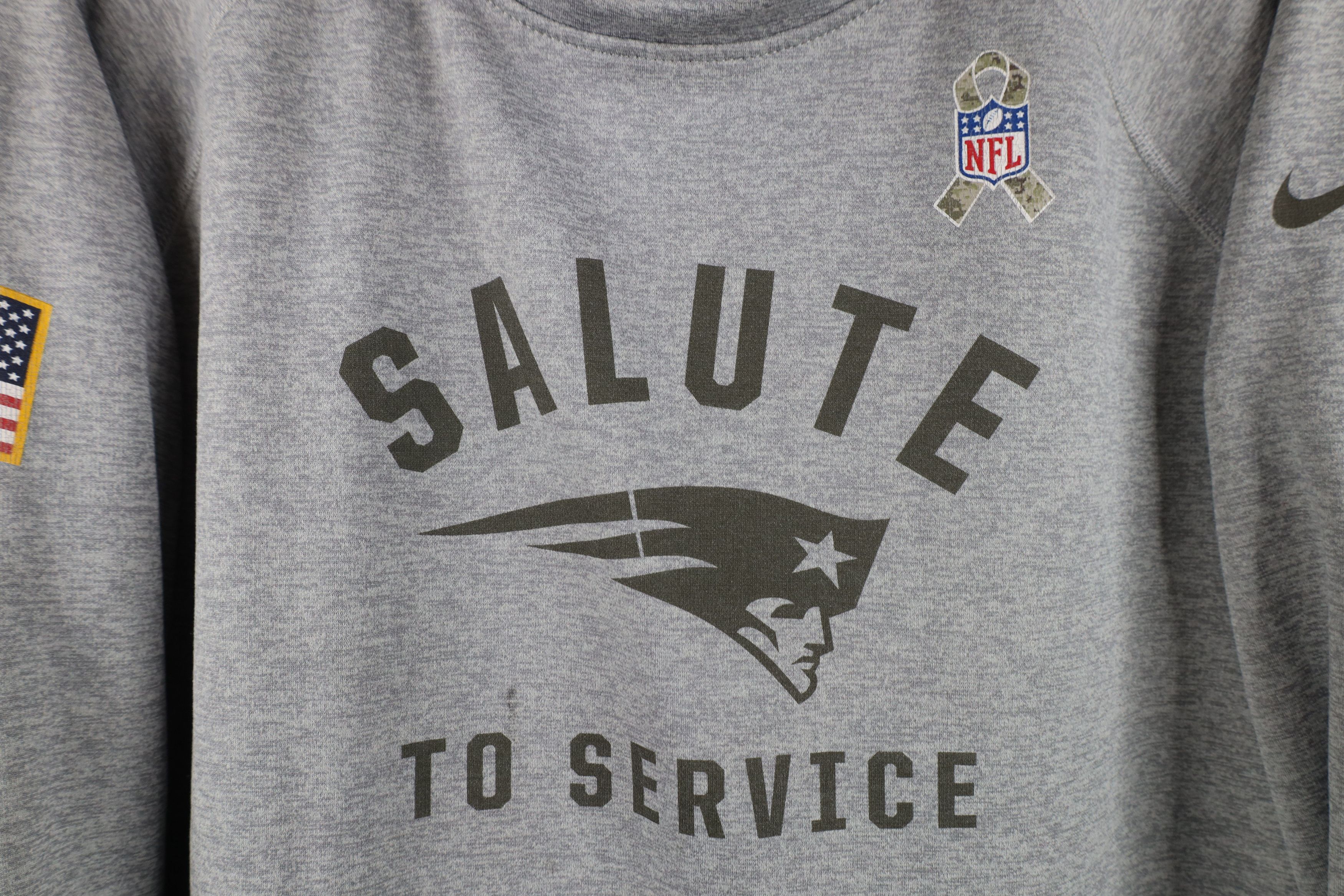 Nike Nike NFL Service New England Patriots Football Hoodie Gray Size XL / US 12-14 / IT 48-50 - 4 Thumbnail