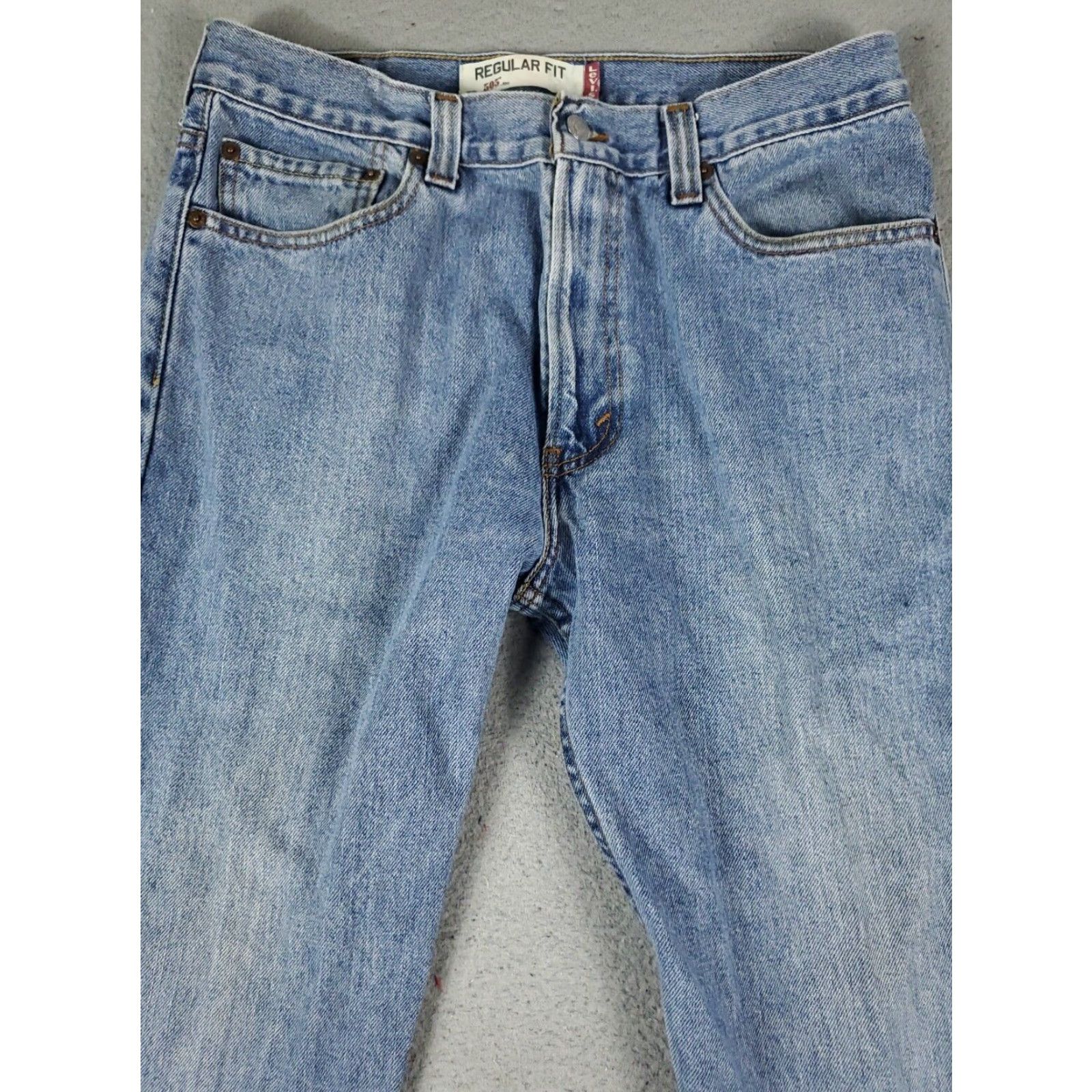 Levi's Levis 505 Mens Blue Straight Leg Jeans 34x28 Cotton Size US 34 / EU 50 - 2 Thumbnail