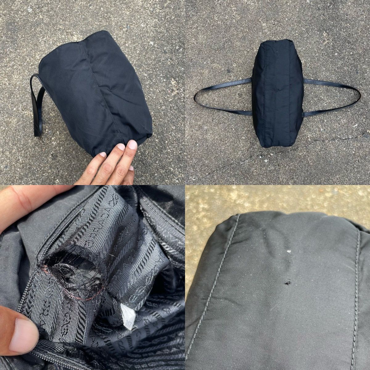 Prada Prada Black Nylon Tote Size ONE SIZE - 23 Thumbnail