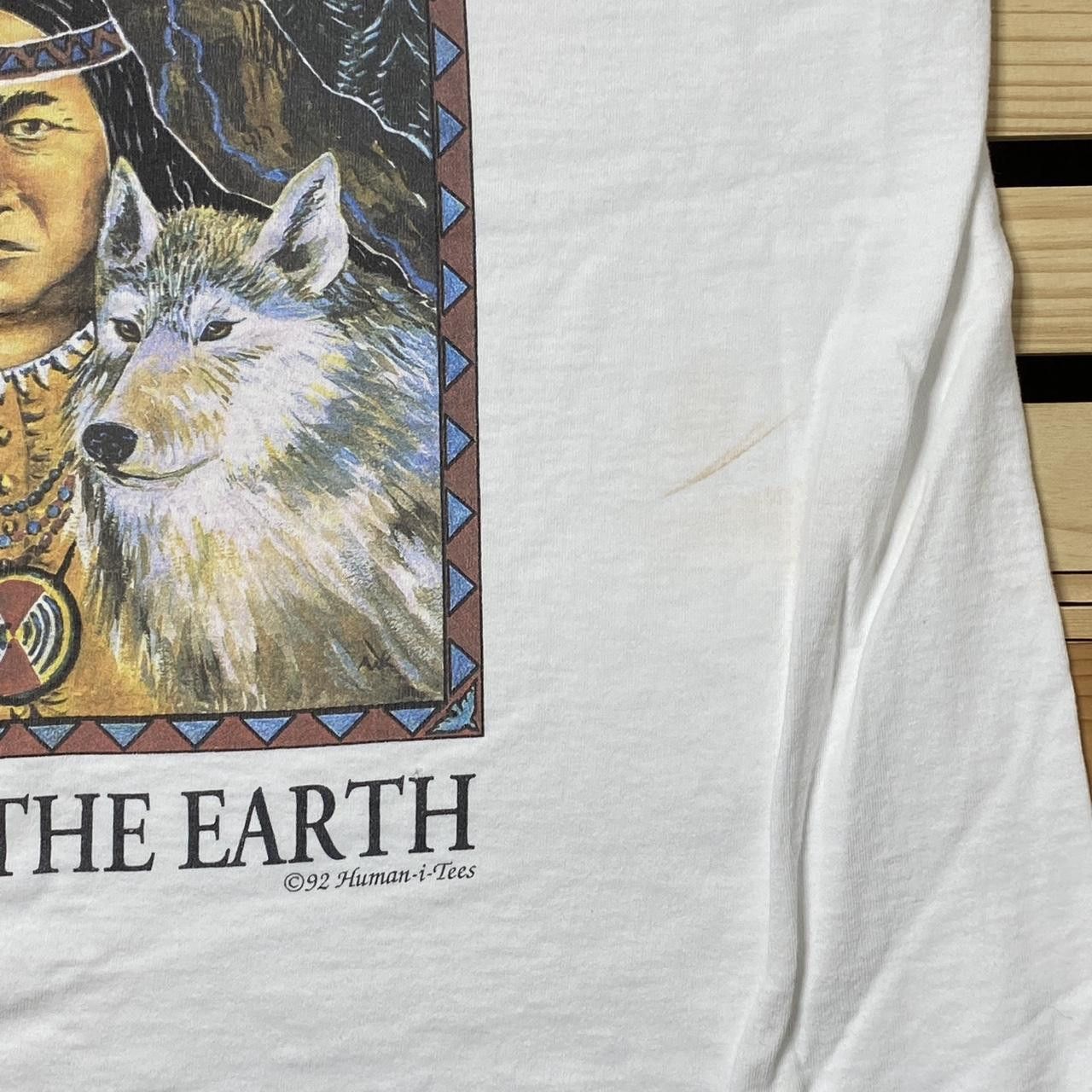 Fruit Of The Loom Vintage "One with Earth" White Native American Tee Size 2XL Size US XXL / EU 58 / 5 - 5 Thumbnail