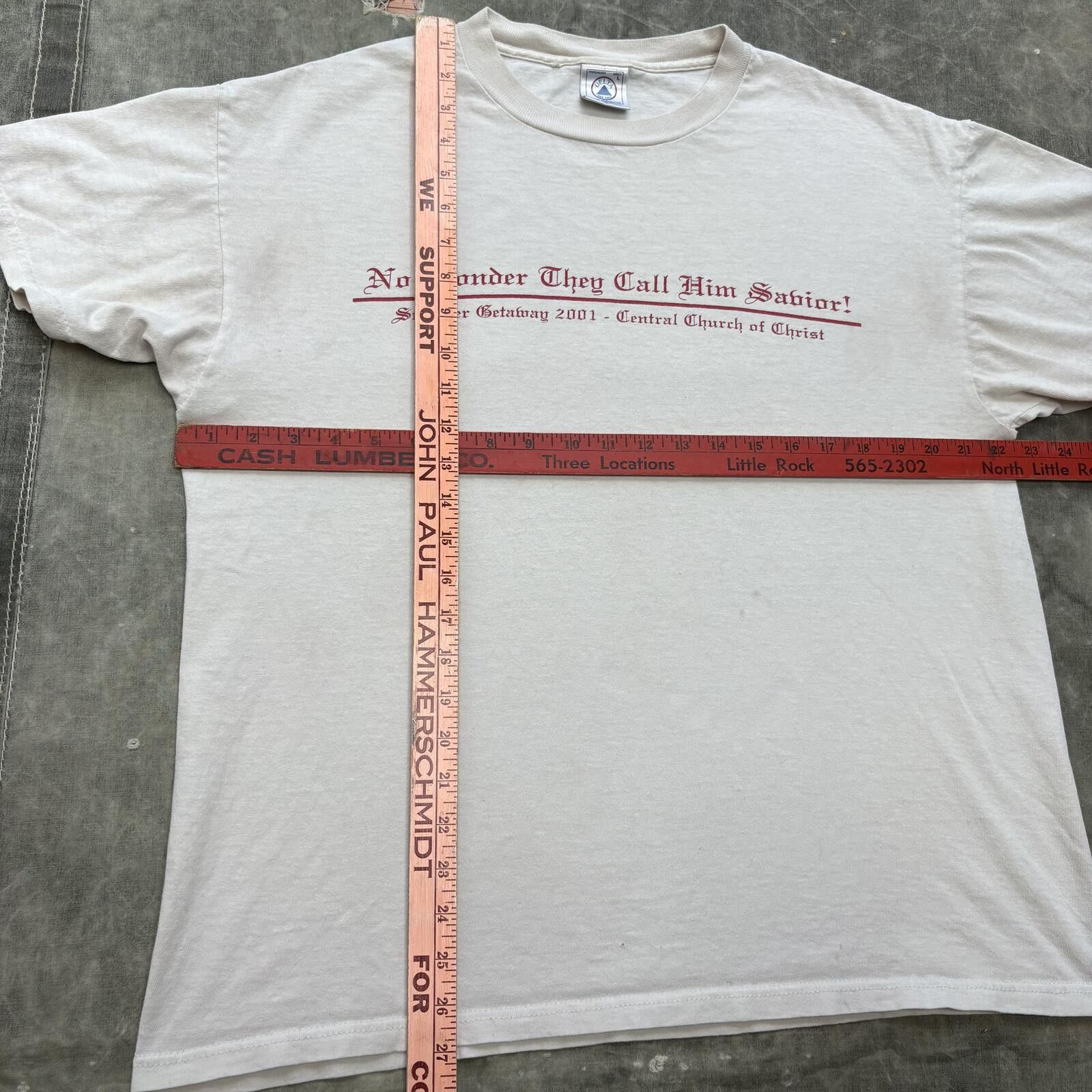 Delta Vintage Y2K Jesus Savior Bloody Cross Grunge Religious Shirt Size US L / EU 52-54 / 3 - 5 Thumbnail