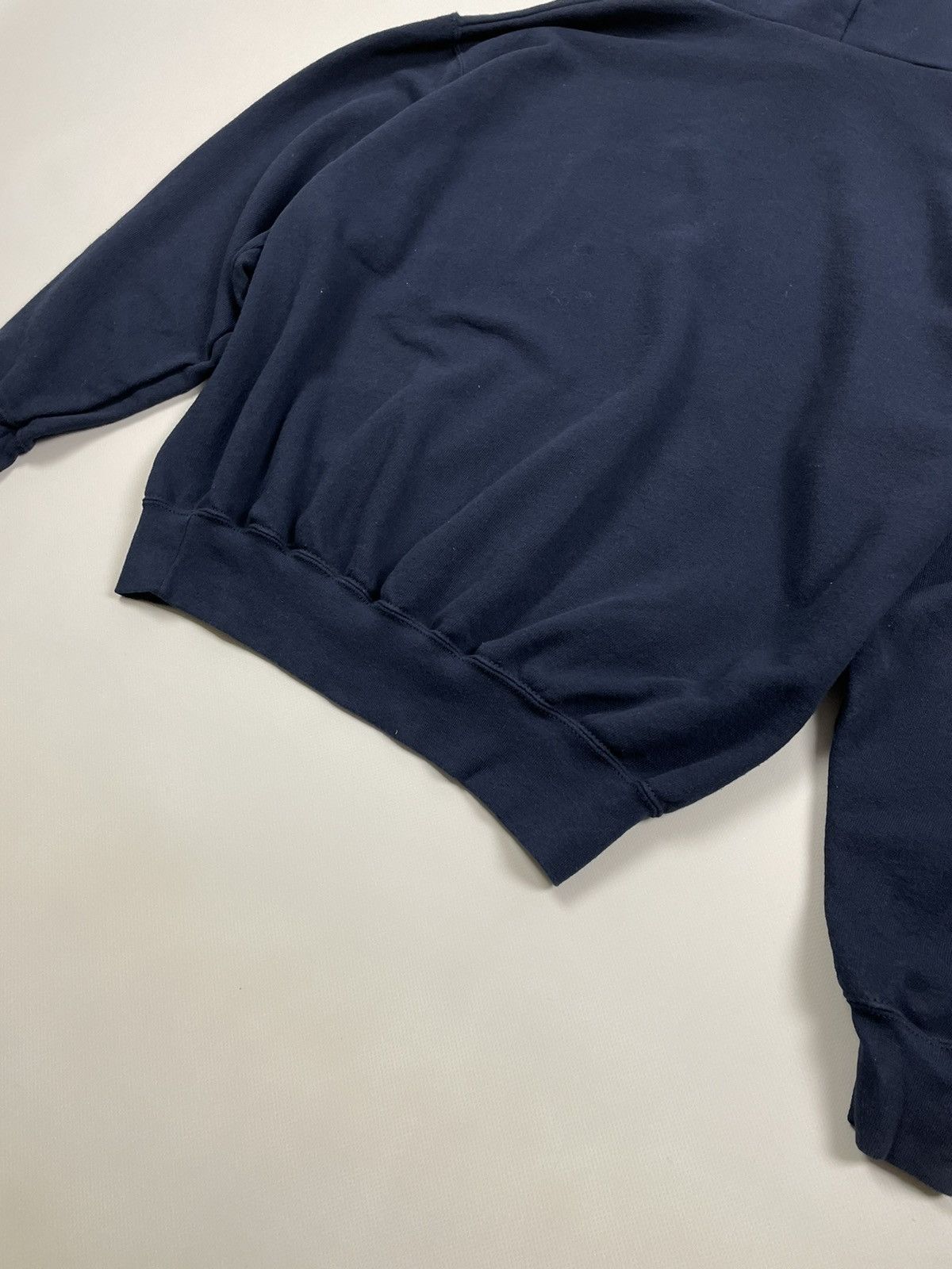 Fruit Of The Loom 2000s Vintage Fruit Of The Loom Blank Blue Boxy Hoodie Size US L / EU 52-54 / 3 - 7 Thumbnail