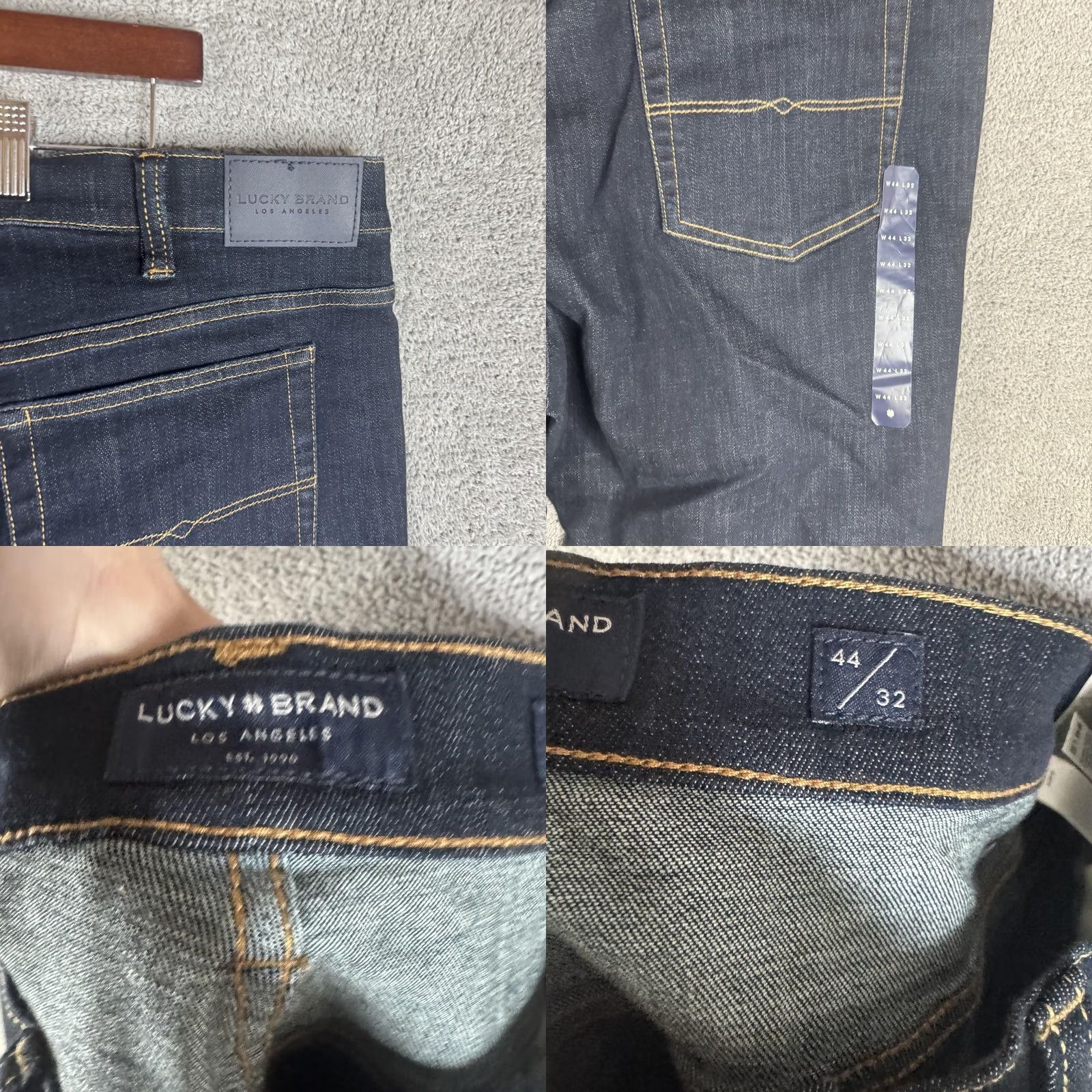 Lucky Brand Lucky Brand Athletic Taper Jeans Mens 44x32 Blue Dark Wash Denim Size US 44 / EU 60 - 9 Thumbnail