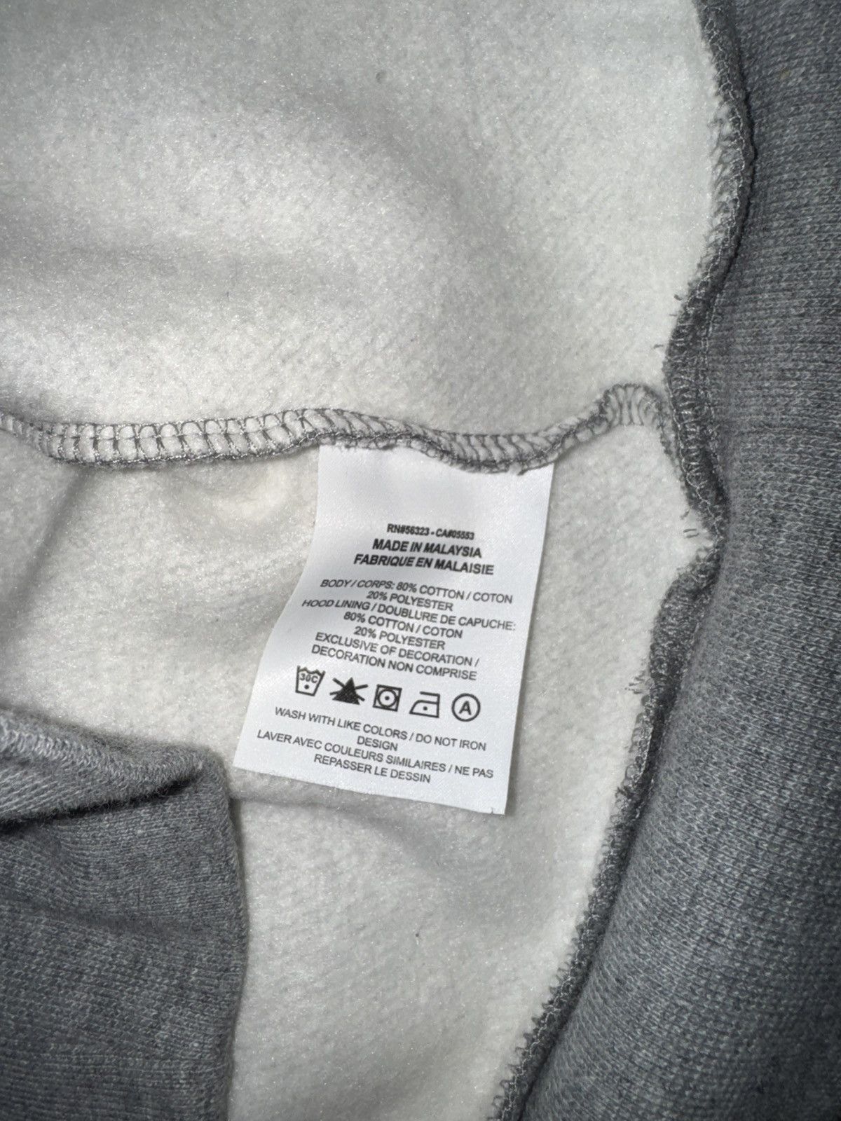 Nike Mens Nike Air Jordan Fleece Logo Hoodie size L Grey Heather Size US L / EU 52-54 / 3 - 8 Thumbnail