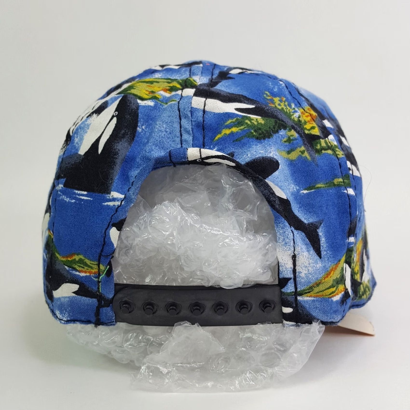 Vintage VINTAGE Infinity Chic Orca Killer Whale USA Made Snapback Hat Baseball Cap Animals Ocean Beach Adjustable Navy Blue Mens Snapback Hat Size ONE SIZE - 4 Thumbnail