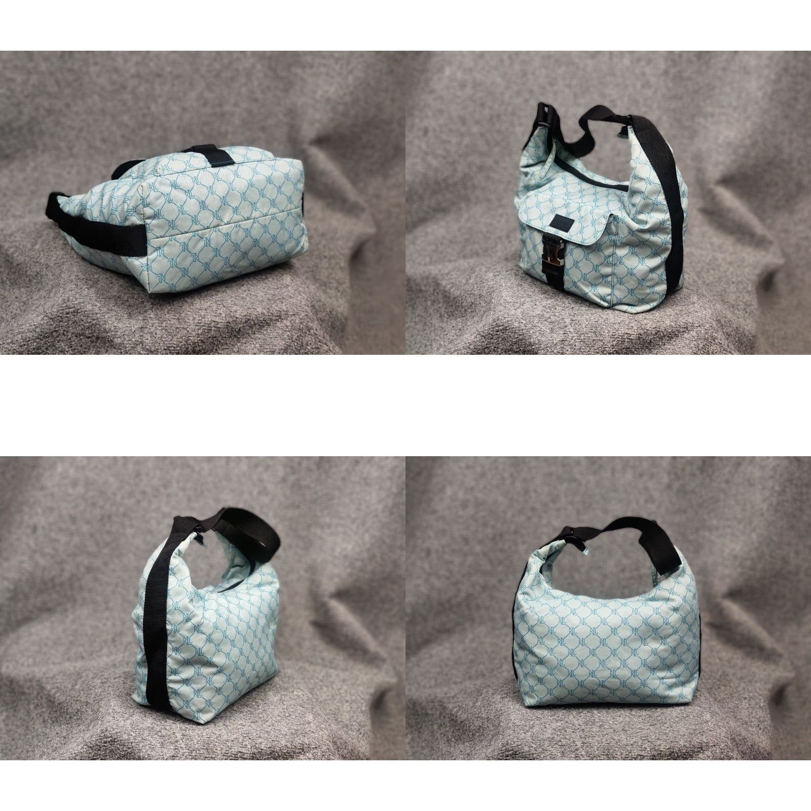 Ralph Lauren VINTAGE Lauren Ralph Lauren Hobo Handbag Monogram blue City Designer Women's Medium Bag Size ONE SIZE - 8 Thumbnail