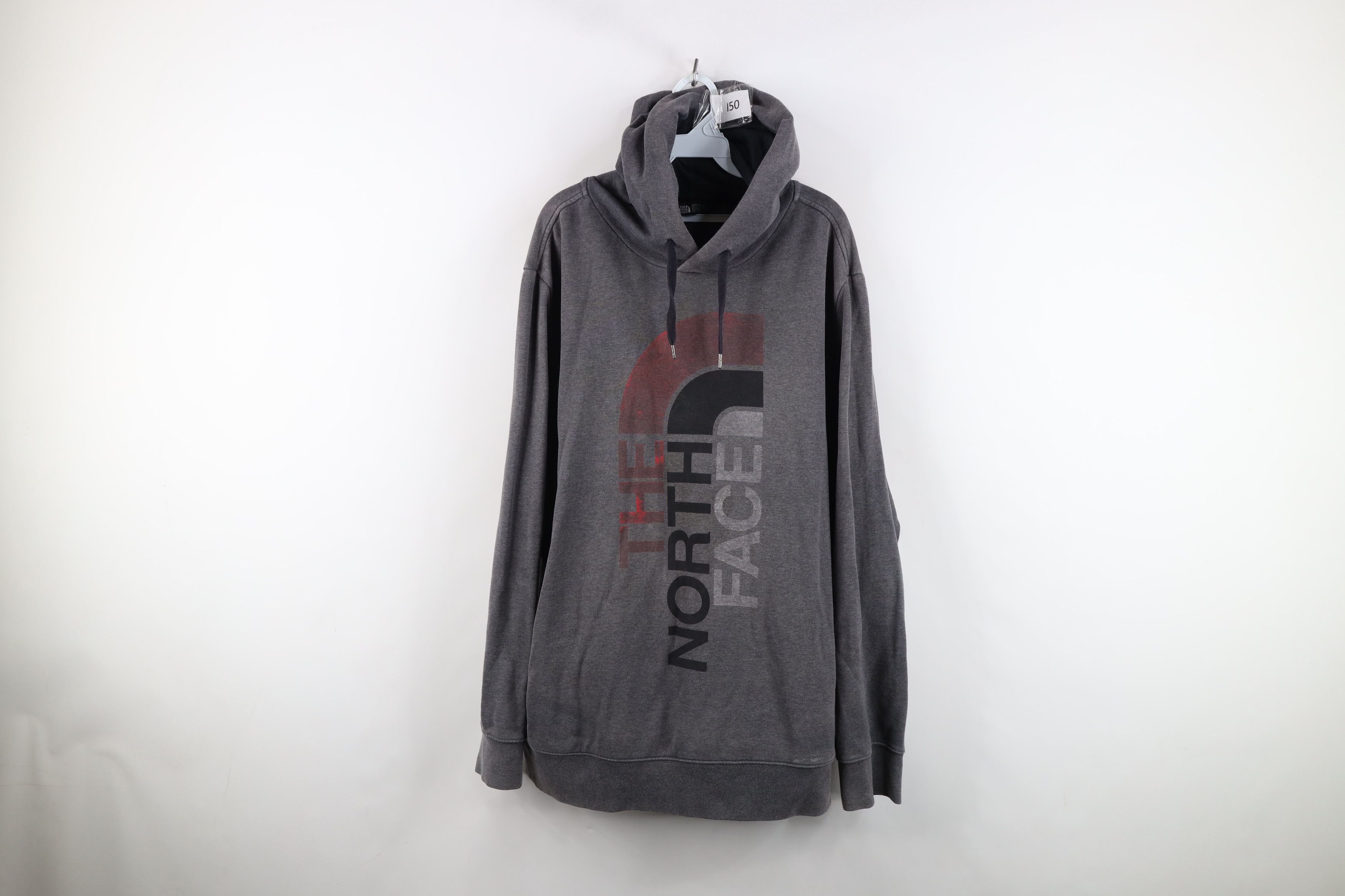 The North Face Vintage Y2K The North Face Spell Out Big Logo Hoodie Gray Size US XXL / EU 58 / 5 - 1 Thumbnail