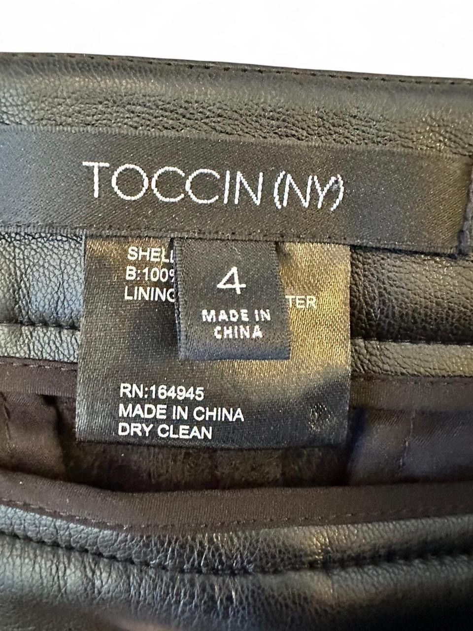 Other TOCCHIN (NY) Faux Leather Pleated Flat-Front Pants Size 4 Size 27" / US 4 / IT 40 - 4 Thumbnail