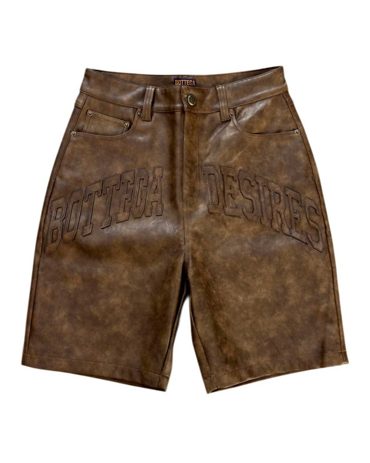 Bottega Desires Leather Shorts Brown Size US 30 / EU 46 - 1 Thumbnail