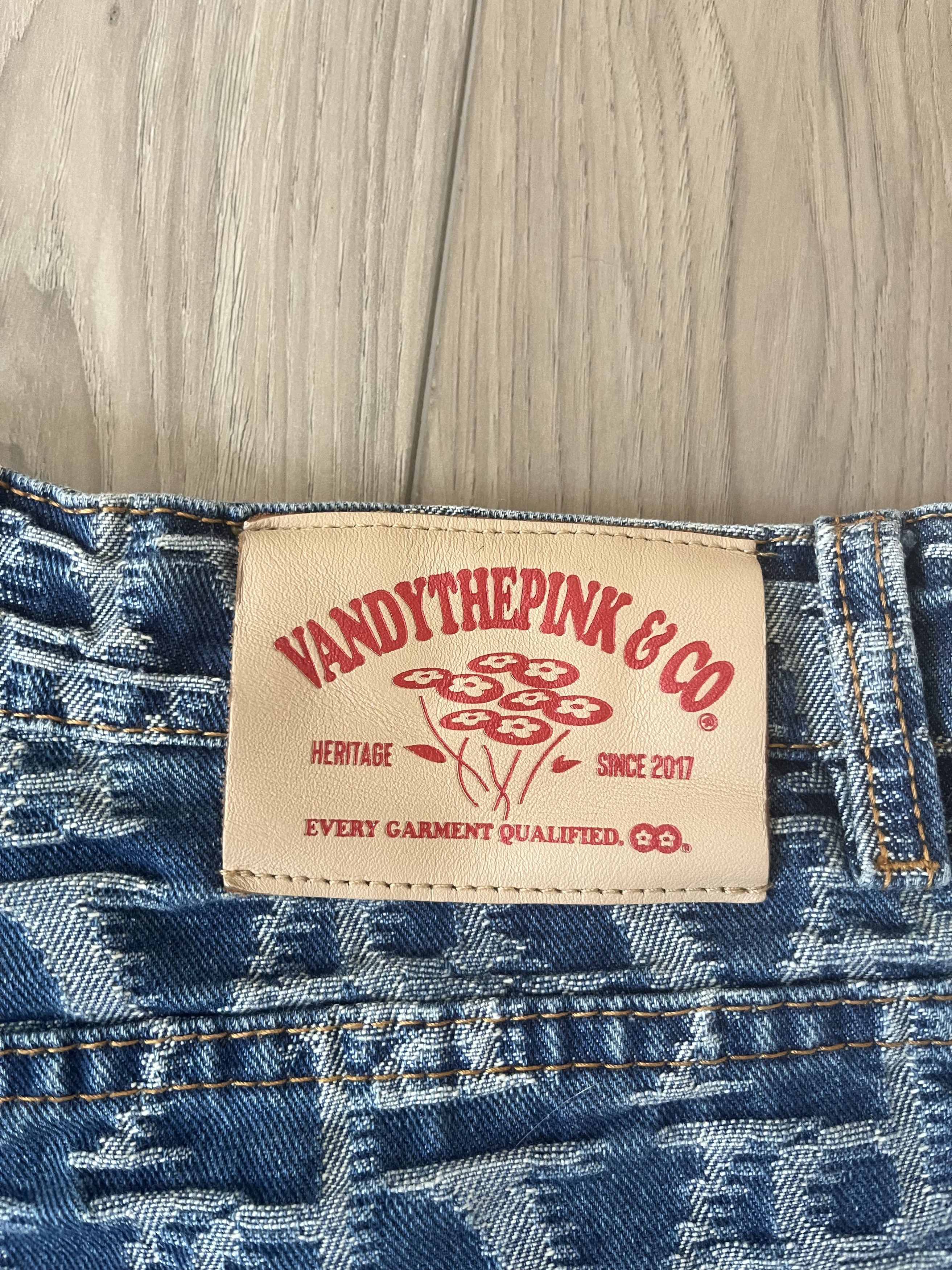 Vandy The Pink VANDY THE PINK LOGO MONOGRAM DENIM JEANS Size 30" / US 8 / IT 44 - 3 Thumbnail