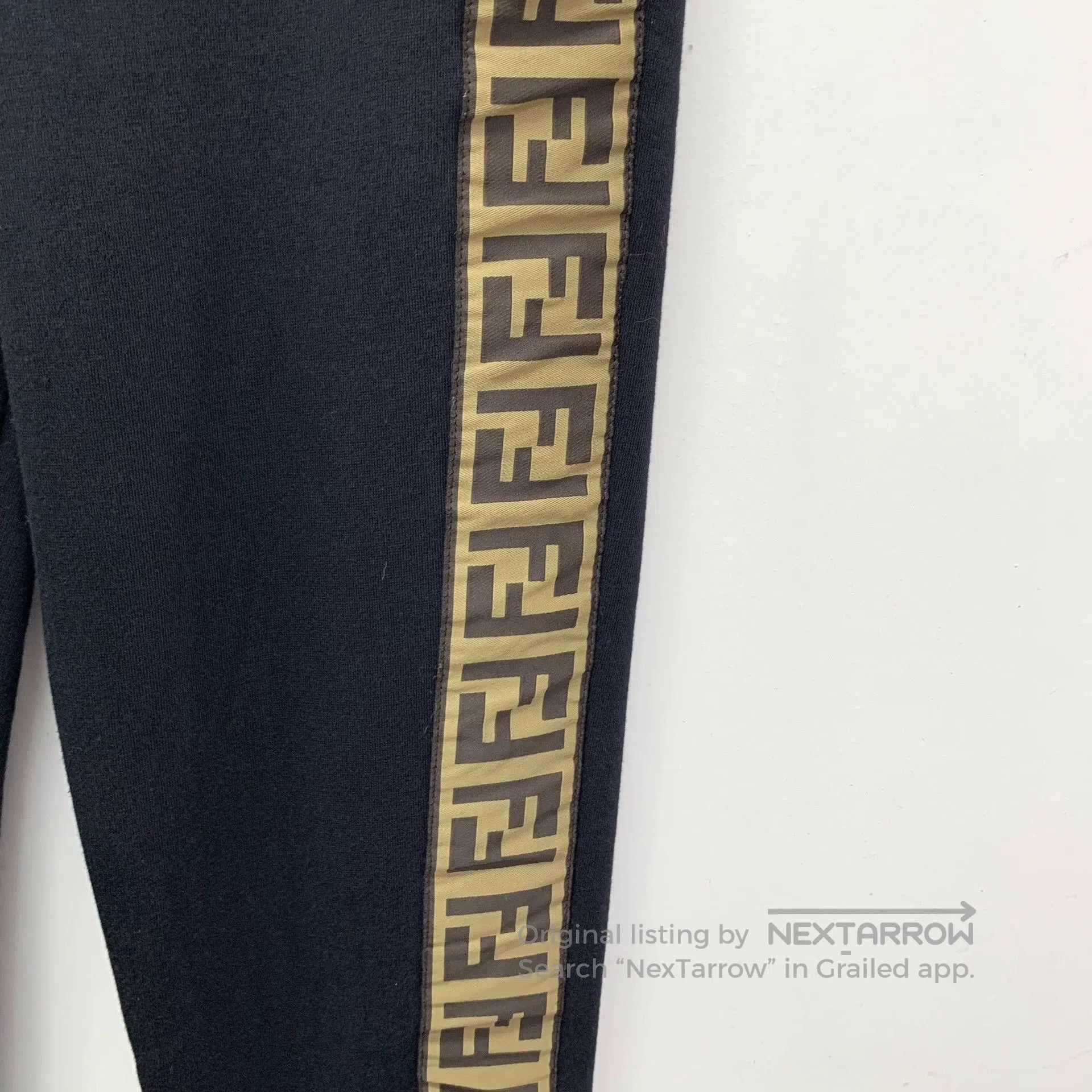 Fendi fendi black side logo cotton jogger pants. Size US 38 / EU 54 - 4 Thumbnail
