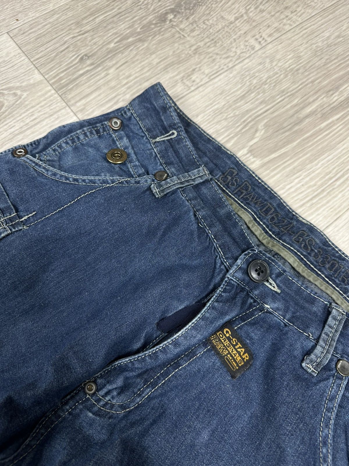 G-Star × Vintage Vintage G Star Raw Denim Biker Cargo Double Knee Pants Size US 32 / EU 48 - 5 Thumbnail