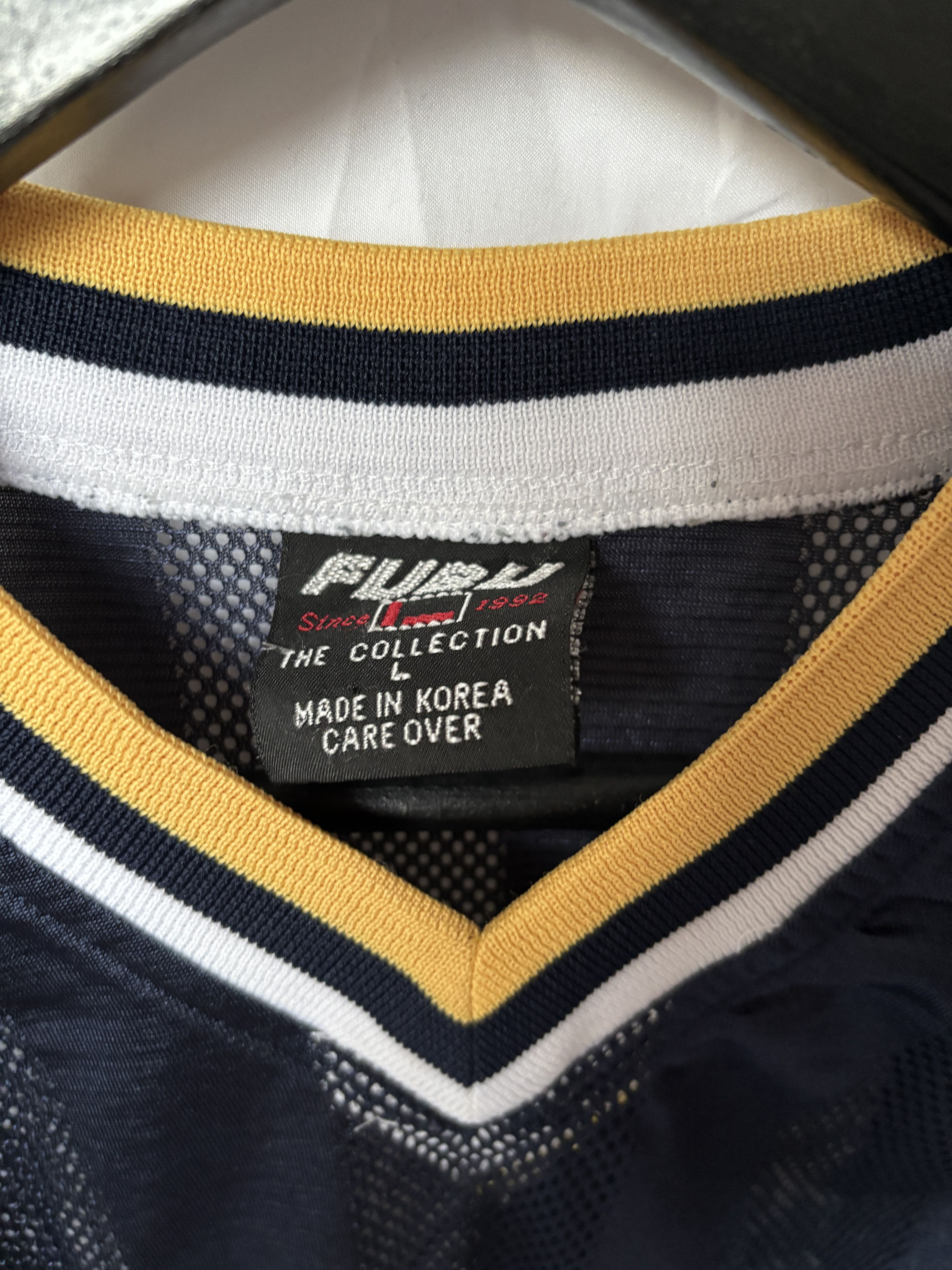 Fubu Vintage FUBU Jersey Tank Top - Navy/Yellow Size US L / EU 52-54 / 3 - 4 Thumbnail