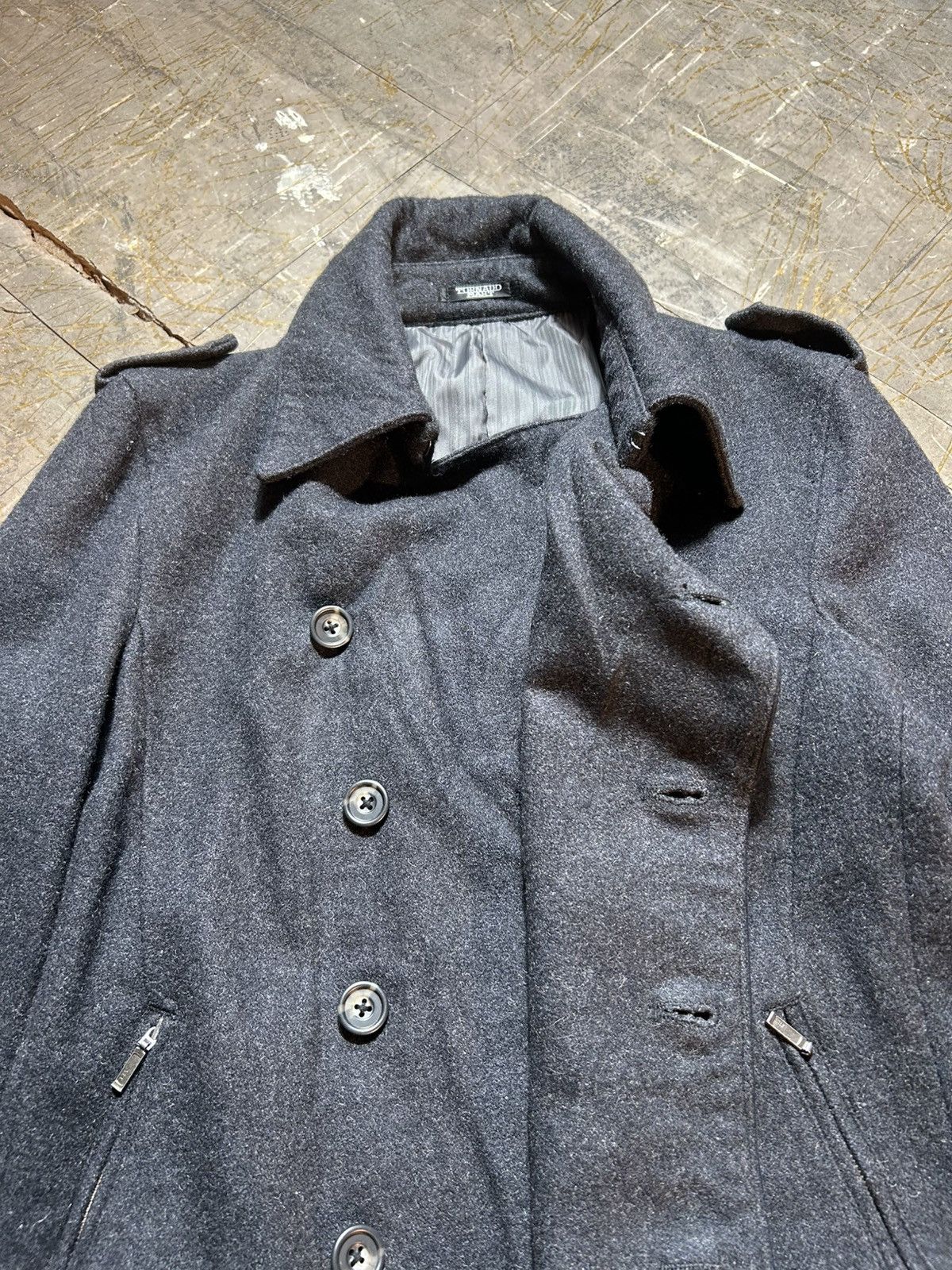Tornado Mart Tornado Mart Japan Double Breasted Wool Coat Size L / US 10 / IT 46 - 7 Thumbnail