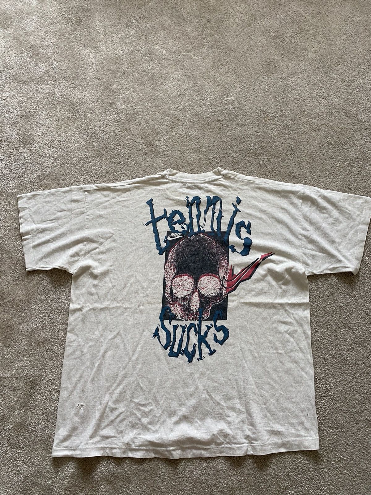 Nike Vintage Nike Tennis Sucks Rare T-Shirt Size US L / EU 52-54 / 3 - 1 Thumbnail