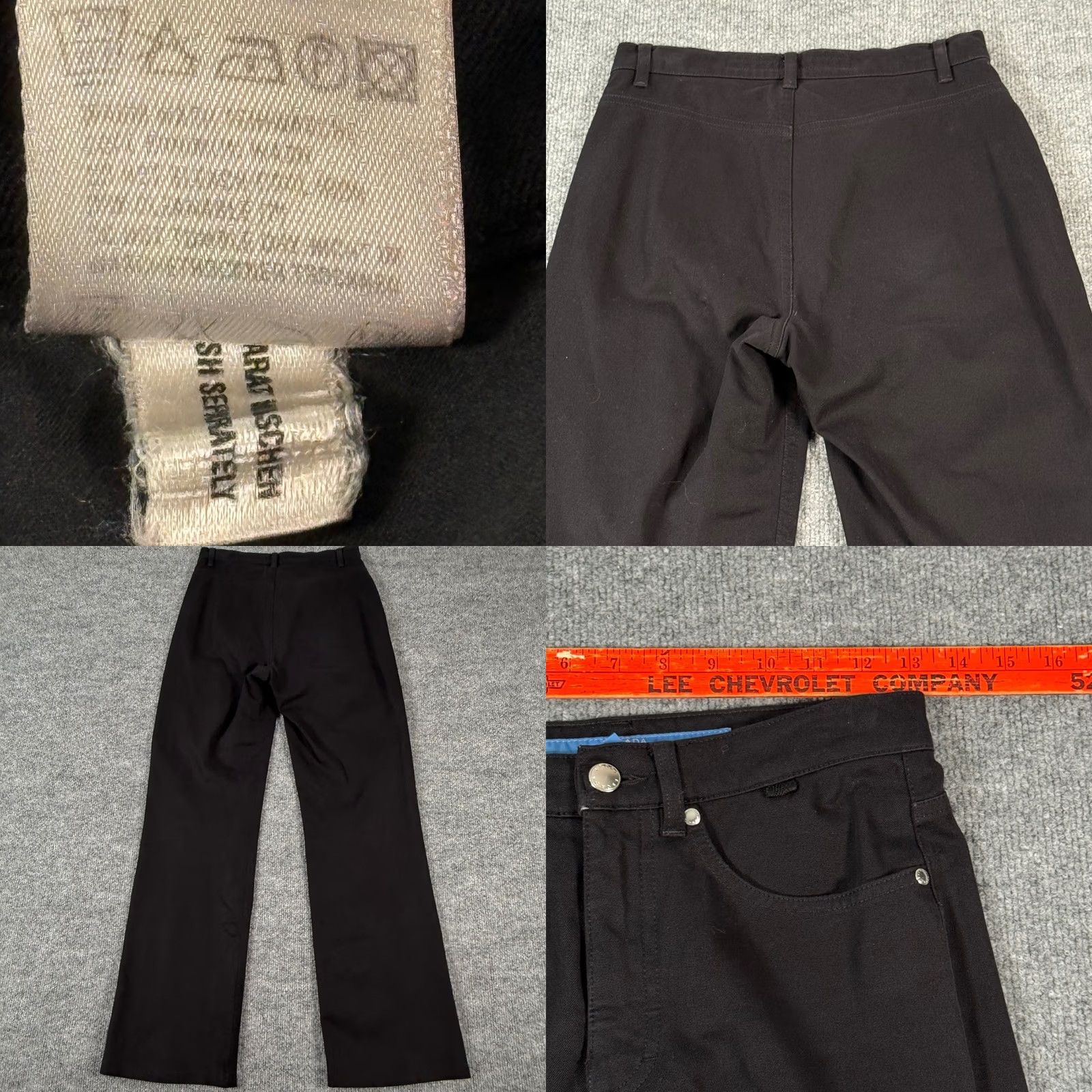 Escada Escada Sport Black Linda Wide Leg Trousers Pants Made in Italy 26X29 Minimalist Size 26" / US 2 / IT 38 - 8 Thumbnail