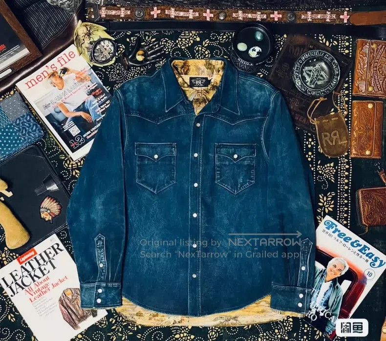 RRL Ralph Lauren RRL Ralph Lauren Vintage limited edition blue dyed suede w Size US L / EU 52-54 / 3 - 9 Thumbnail