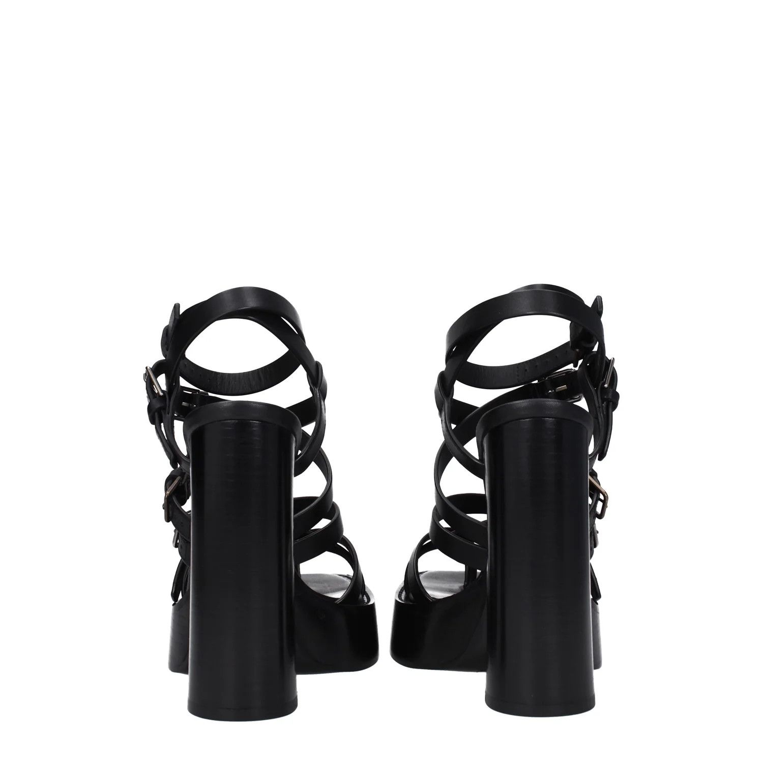 Saint Laurent Paris ob1o1e1224 Leather Sandals in Black Size US 8.5 / IT 38.5 - 5 Thumbnail