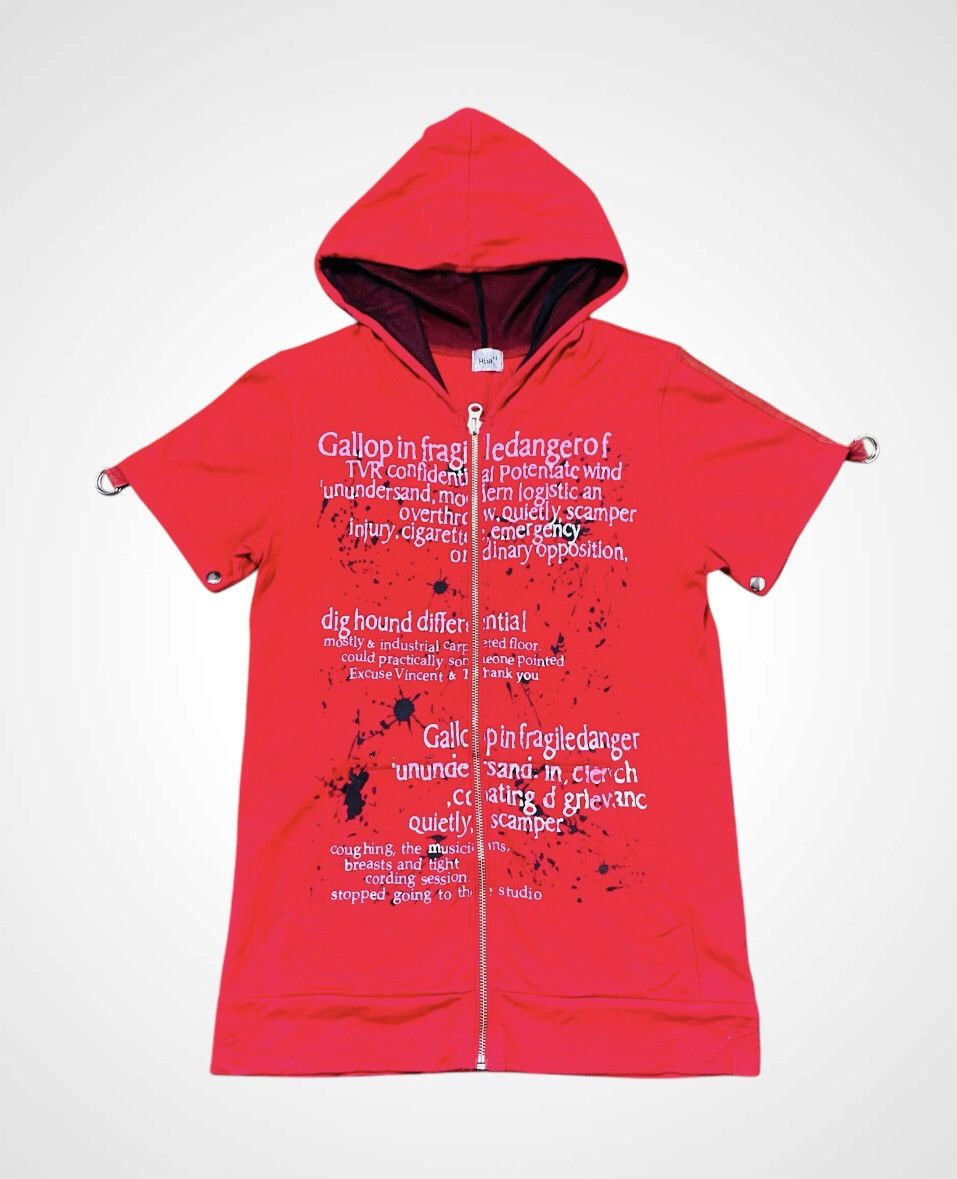 If Six Was Nine × Japanese Brand × Le Grande Bleu (L.G.B.) A01 Rare - RBA +1 Punk Bondage Wording Zipper Hoodie Shirt Size S / US 4 / IT 40 - 1 Thumbnail
