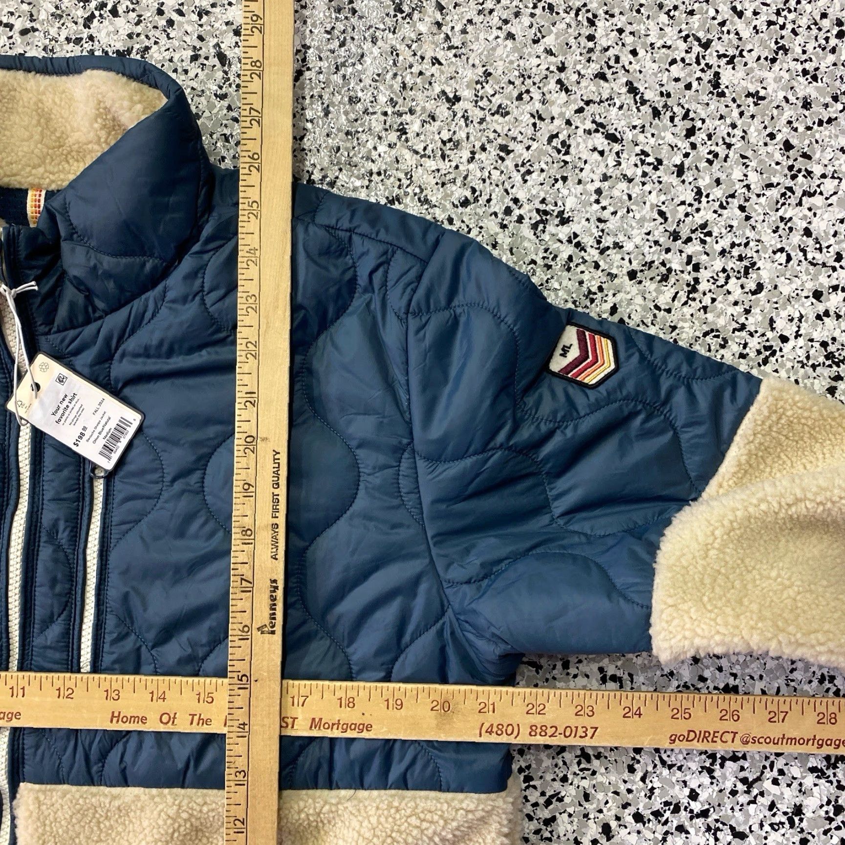 Marine Layer Marine Layer Bariloche Sherpa Jacket Mens Med Orion Blue Zip Up NEW Jacket Size US M / EU 48-50 / 2 - 4 Thumbnail