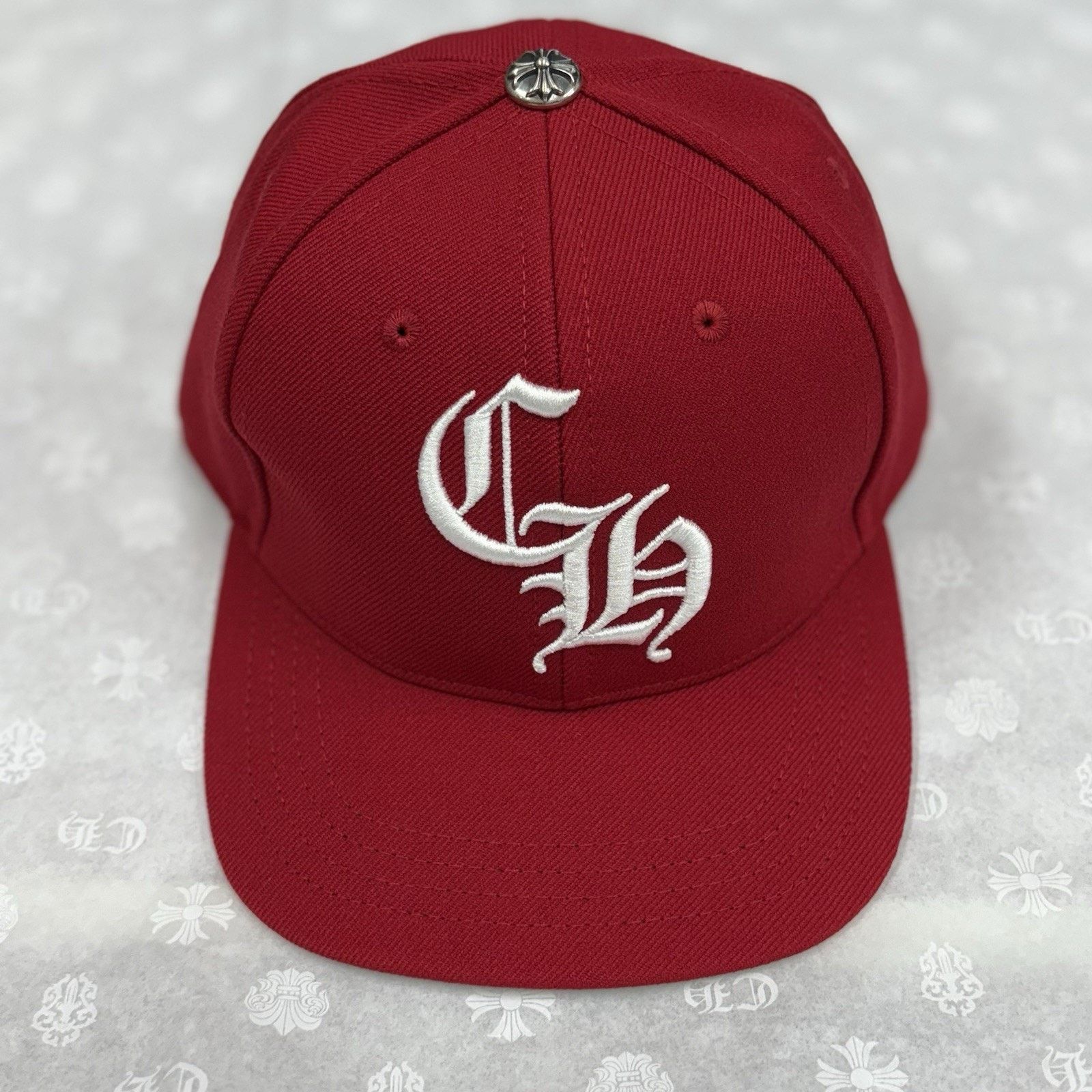 Chrome Hearts Chrome Hearts 6 Panel On Field Baseball Cap Red