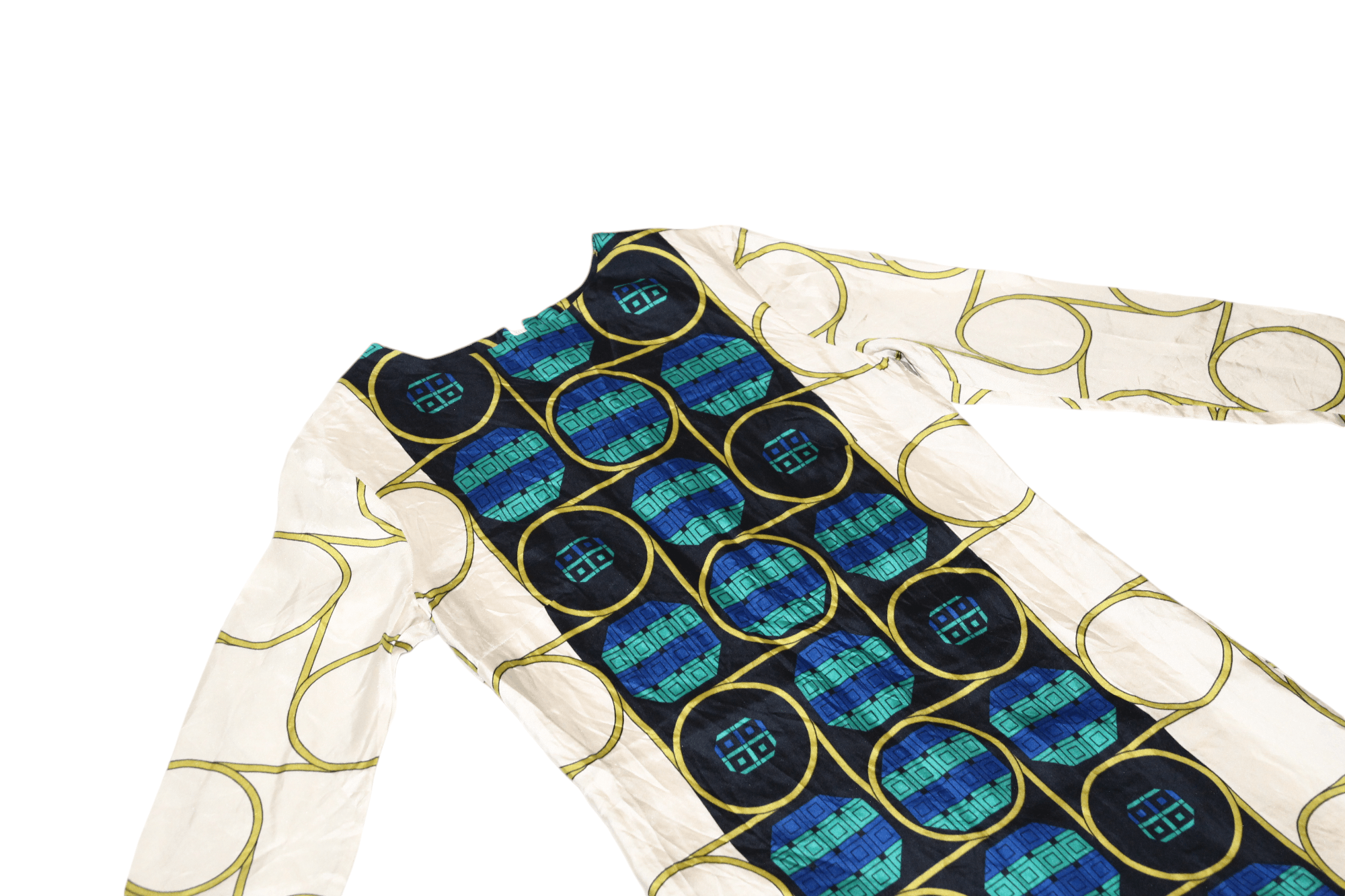 Alice San Diego Alice San Diego Silk Novelty Baroque Artwork L/S Tunic Dress Size M / US 6-8 / IT 42-44 - 7 Thumbnail
