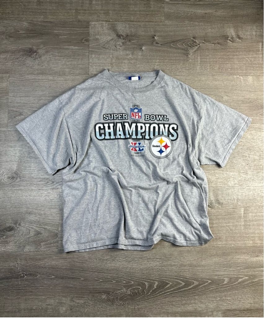 Reebok Vintage Reebok Steelers Super Bowl Champions T-shirt XL Gray Size US XL / EU 56 / 4 - 1 Thumbnail