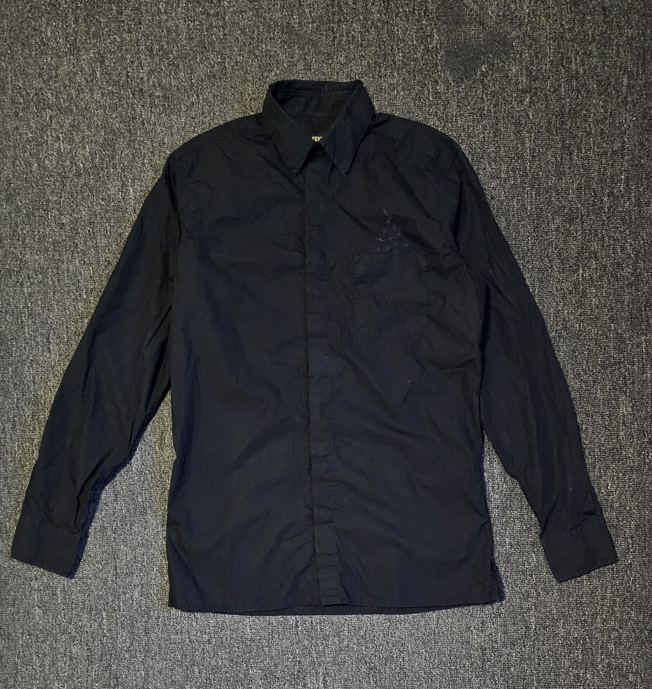 Fendi Fendi Men's Black Devil's Eye Shirt Size 38 Size US S / EU 44-46 / 1 - 1 Thumbnail