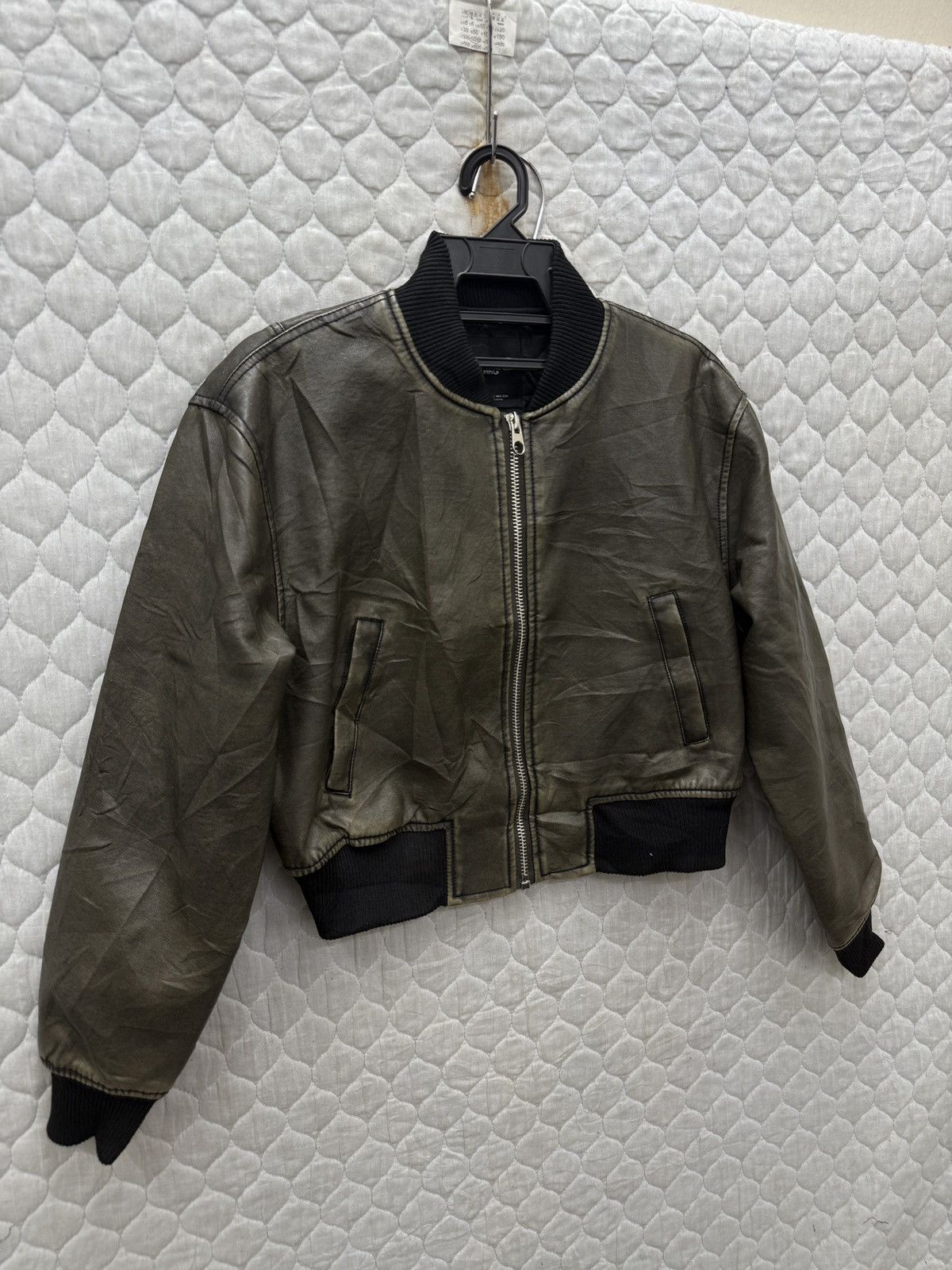 Mango 🔥🔥🔥ARCHIVE MNG MANGO LEATHER JACKET Size XS / US 0-2 / IT 36-38 - 3 Thumbnail