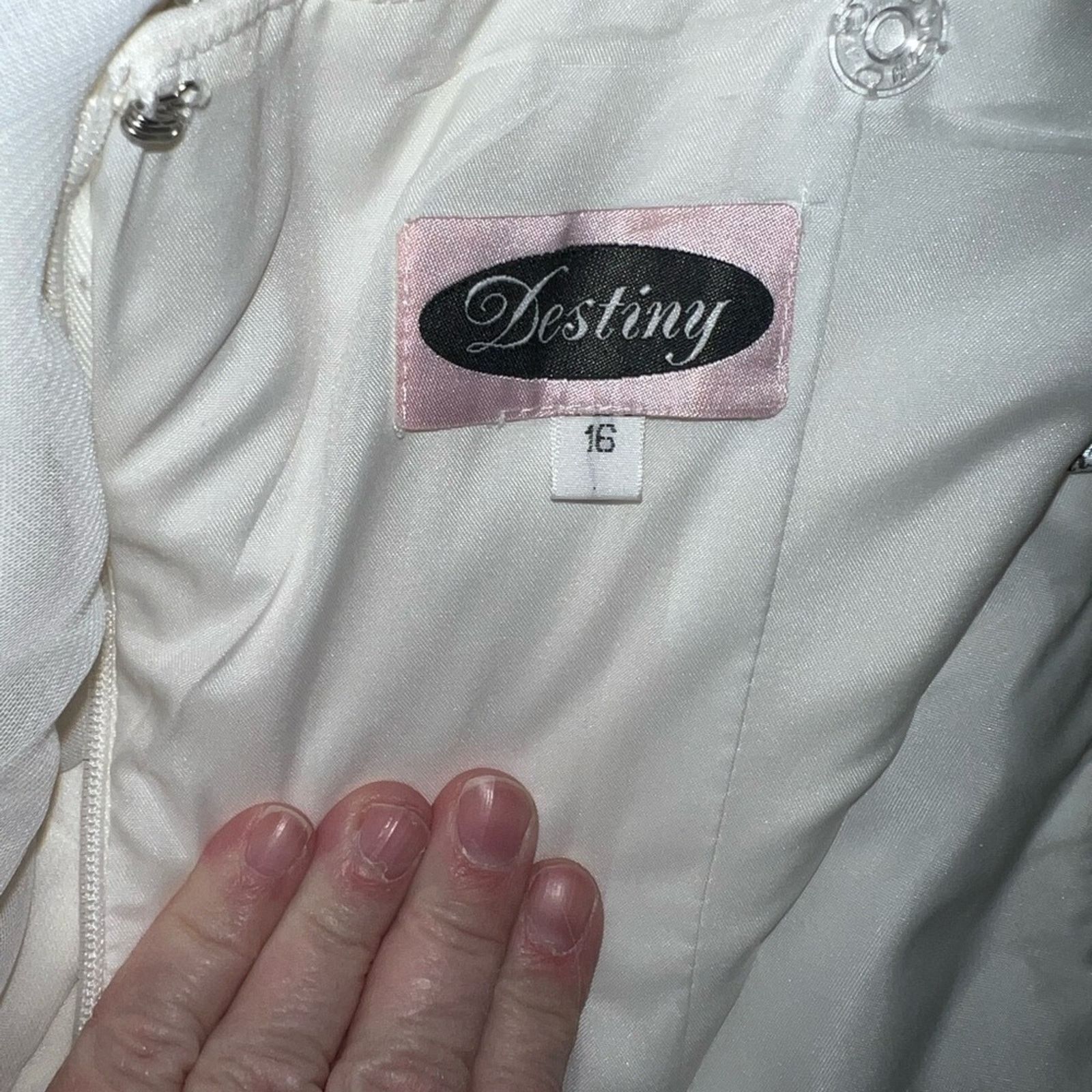 Vintage Beautiful Vintage 90s Destiny Chiffon Wedding Gown! Size XXL / US 16-18 / IT 52-54 - 7 Thumbnail