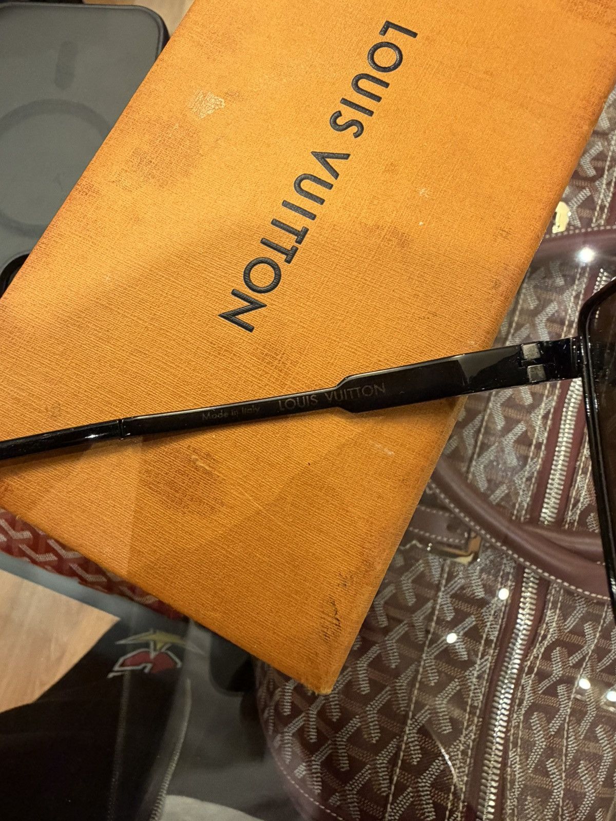 Louis Vuitton Louis Vuitton Cyclone Sunglasses - Black Size ONE SIZE - 5 Thumbnail