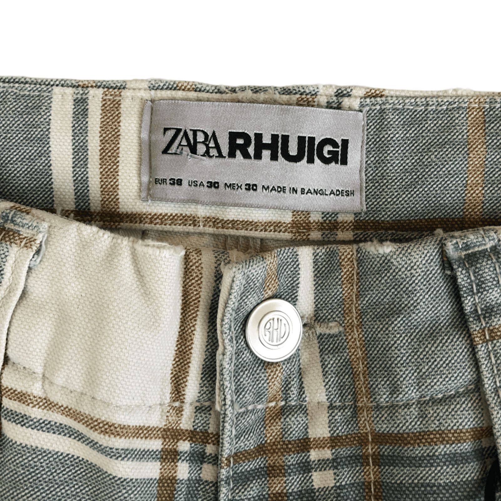 Rhude × Zara Rhude Zara X Rhuigi Men’s Plaid Cargo Utility Trouser Size US 30 / EU 46 - 8 Thumbnail