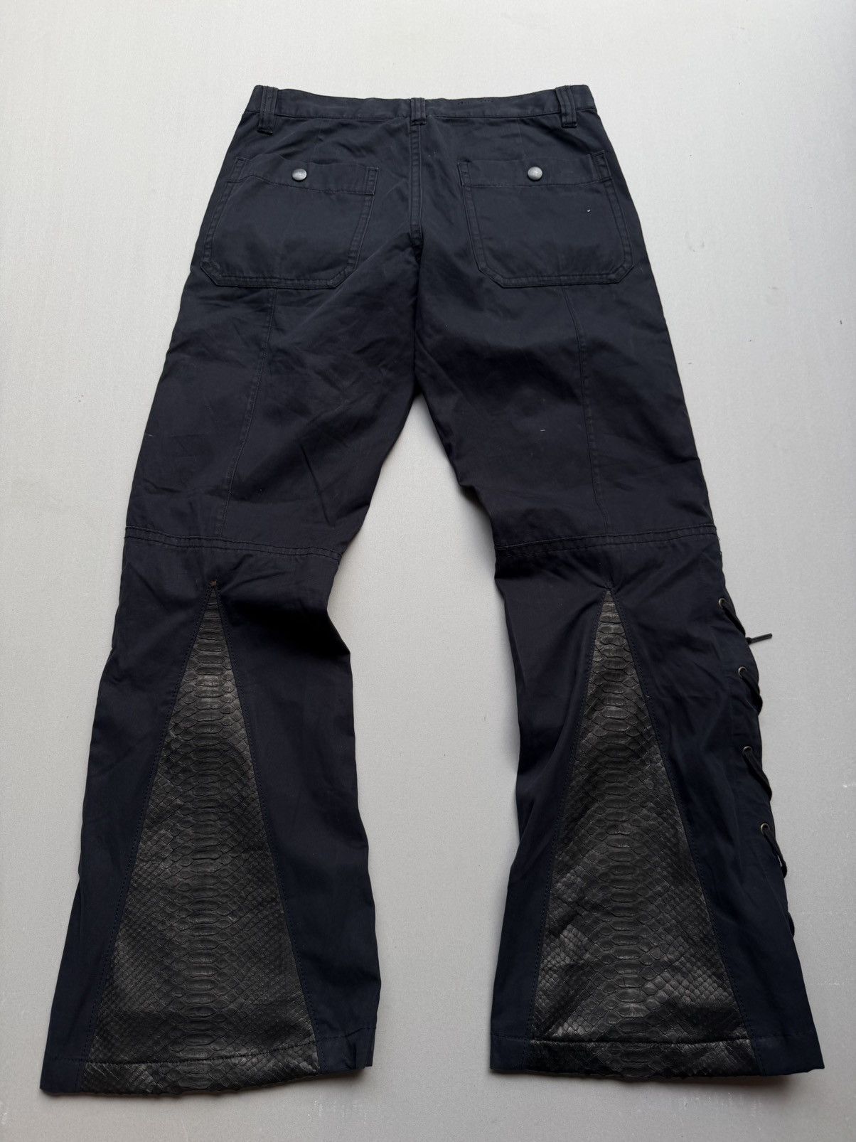 Japanese Brand Comme ca ism lace up flare cargo pants Size US 29 - 5 Thumbnail