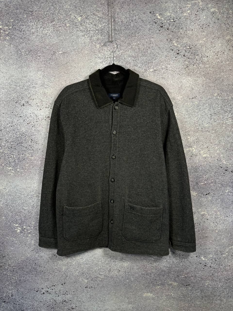Burberry × Vintage BURBERRY Jacket Men's Lambswool Flannel Unlined Overshirt Size US L / EU 52-54 / 3 - 1 Thumbnail