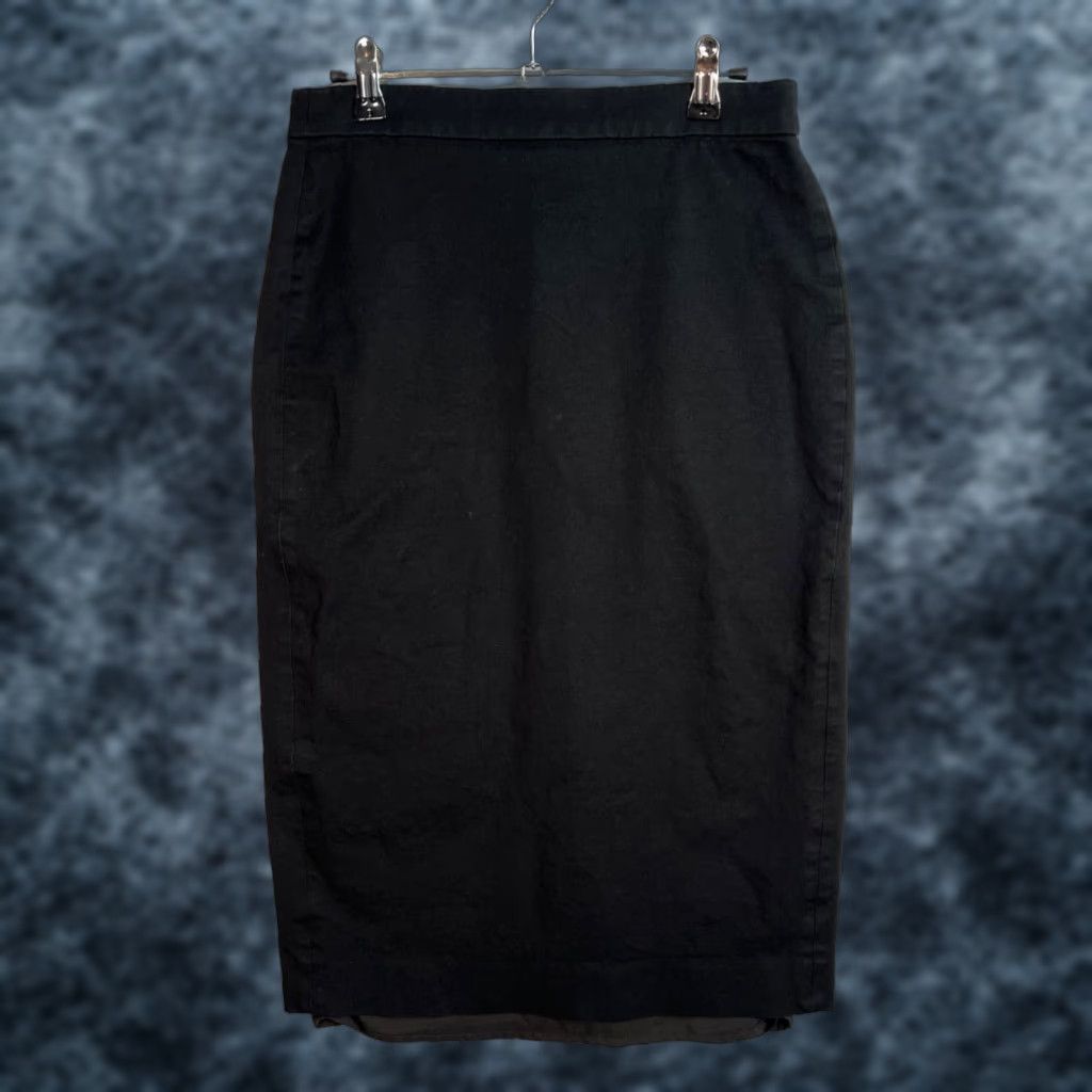 J.Crew J.Crew Black Pencil Skirt 4T Cotton & Viscose Blend Womens Knee Length Skirt Womens 4T Black Pencil Skirt 4T Knee Length Viscose Blend Cotton Size 27" / US 4 / IT 40 - 1 Thumbnail