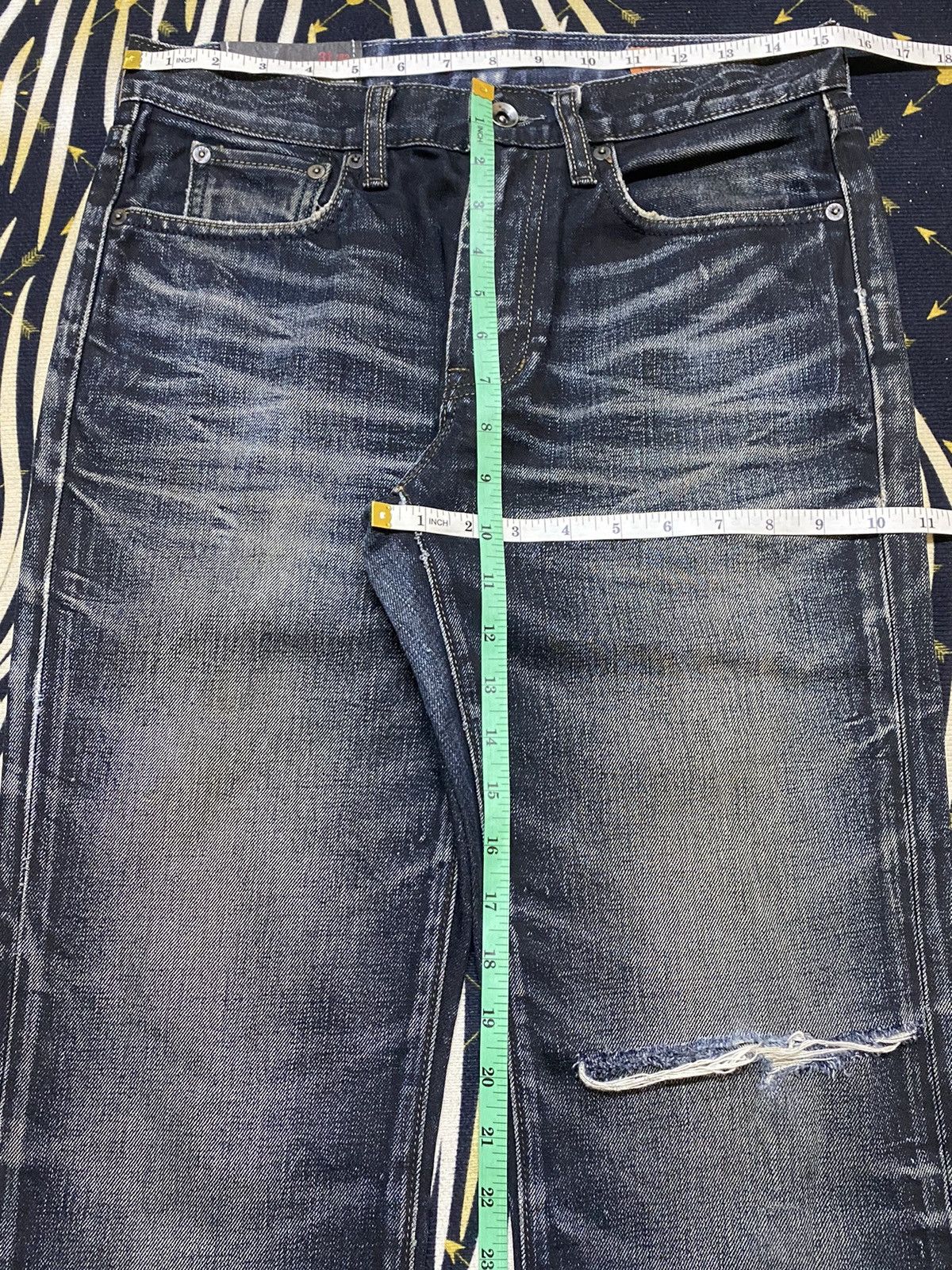 Gap Vintage Gap Denim Whisker Distressed Flare Bootcut Jeans Size US 31 - 14 Thumbnail