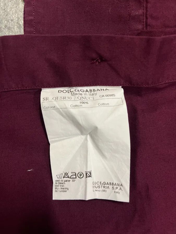Dolce & Gabbana 2000s Dolce & Gabbana Burgundy Buttoned Up Shirt Size US S / EU 44-46 / 1 - 8 Thumbnail