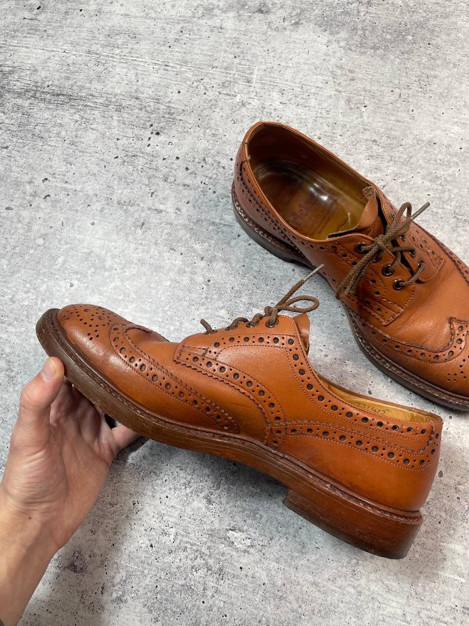 Tricker's Vintage Trickers Derby Brogue Oxford Lace Up Shoes Y2K Size US 10.5 / EU 43-44 - 5 Thumbnail