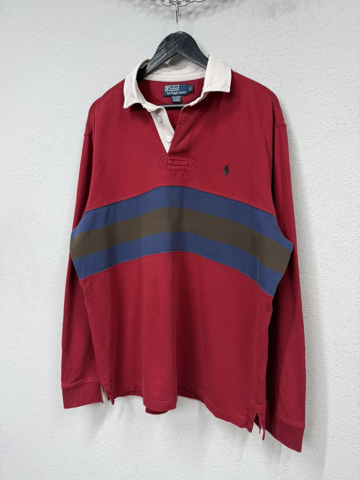 Polo Ralph Lauren Vintage Polo Ralph Lauren Rugby Polo Long Sleeve RRL Drake Size US L / EU 52-54 / 3 - 3 Thumbnail