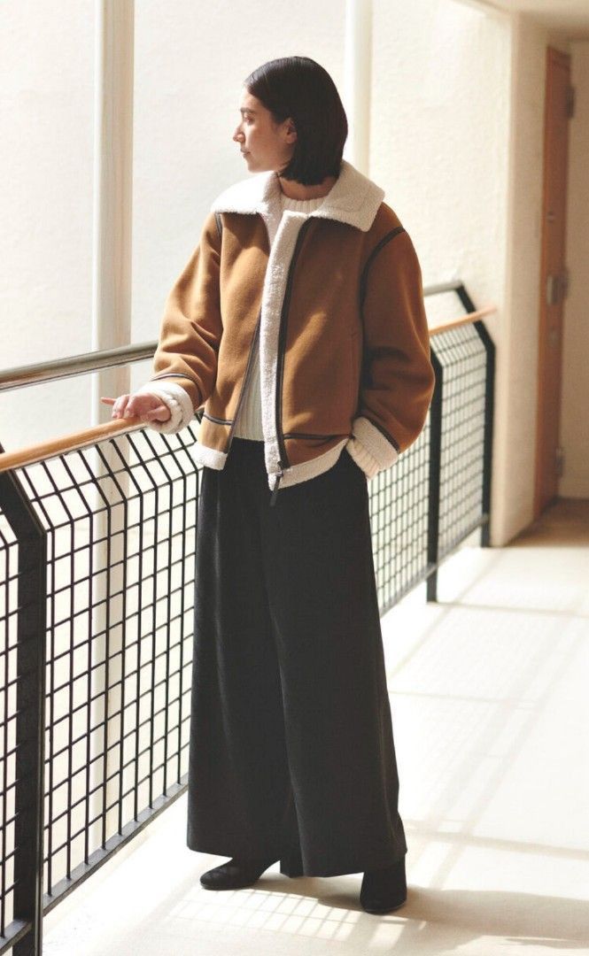 JW Anderson × Japanese Brand × Uniqlo J.W Anderson Shearling Flight Jacket Size US M / EU 48-50 / 2 - 1 Thumbnail