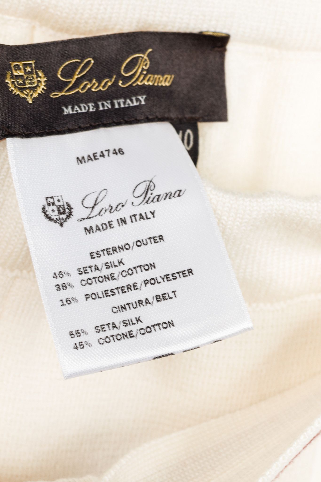 Loro Piana Loro Piana Ivory Silk & Cotton Knit Stripe-Belt Pants Size 27" / US 4 / IT 40 - 8 Thumbnail