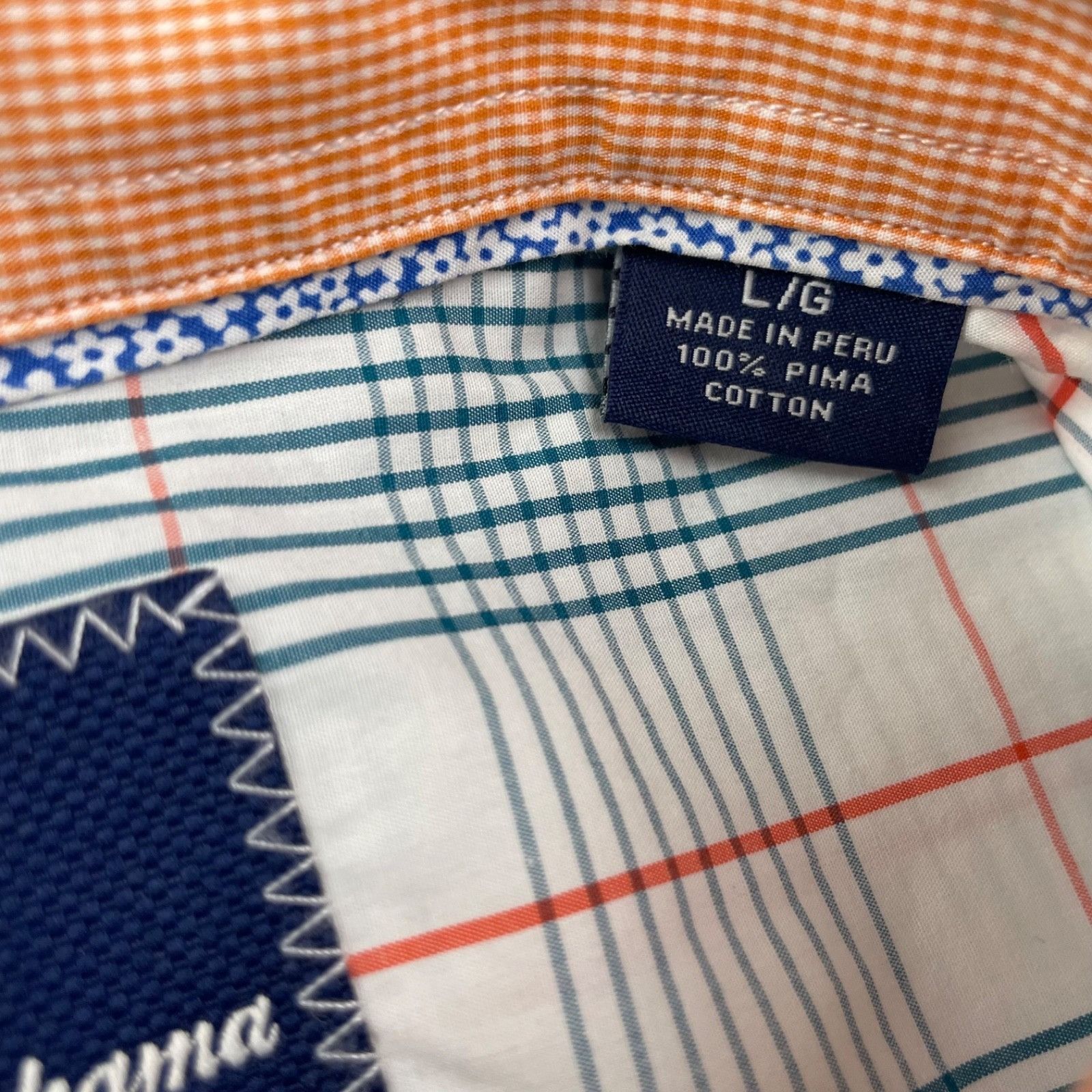 Tommy Bahama Tommy Bahama Men's 100% Cotton L/S Button Shirt Green/Orange Size US L / EU 52-54 / 3 - 4 Thumbnail